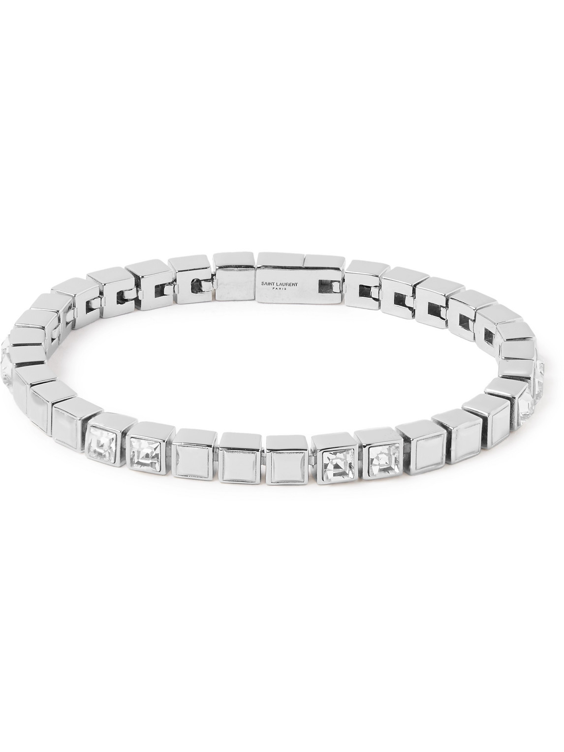 Saint Laurent Silver-tone Crystal Bracelet