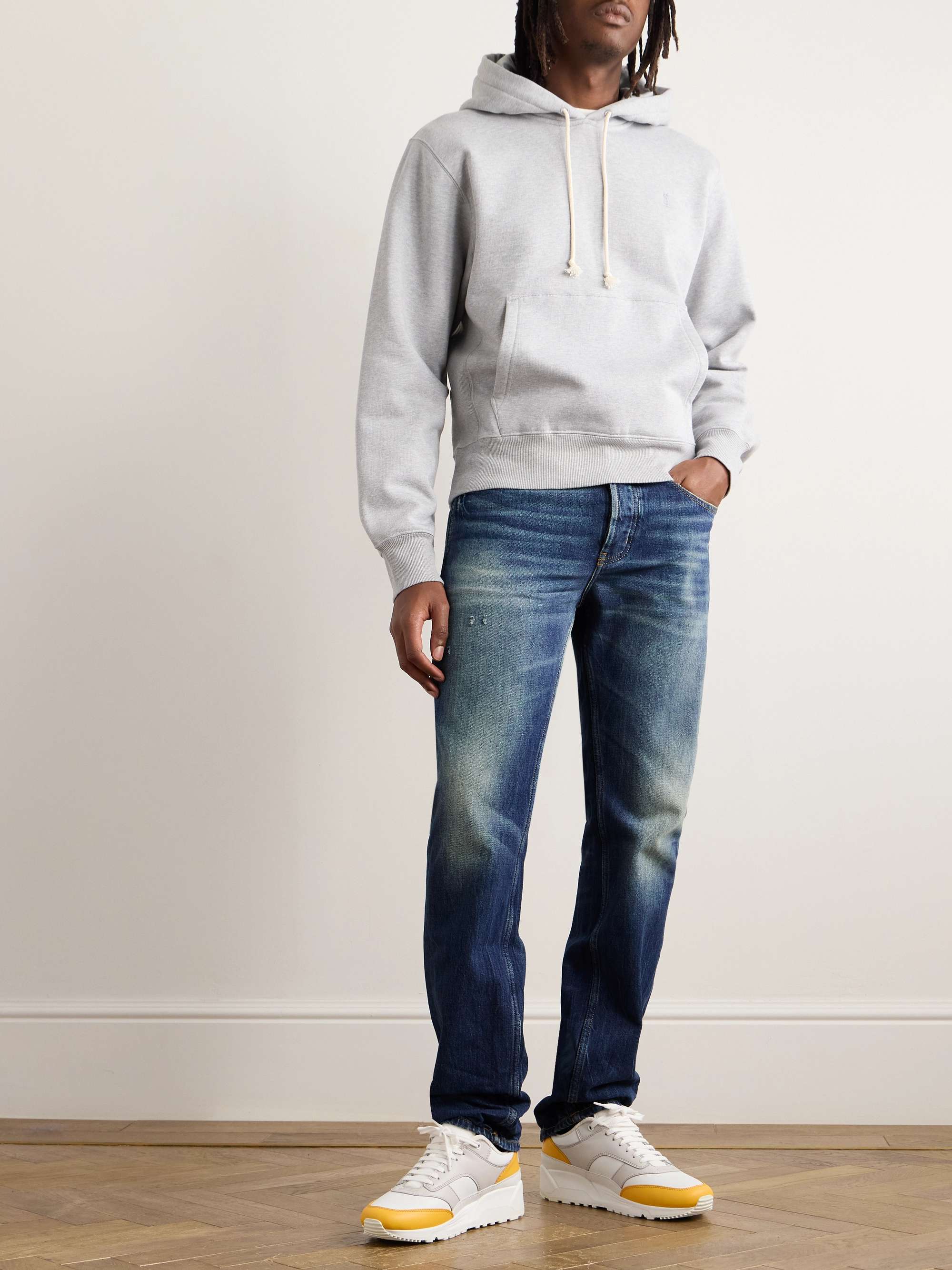 SAINT LAURENT Straight-Leg Distressed Jeans for Men | MR PORTER