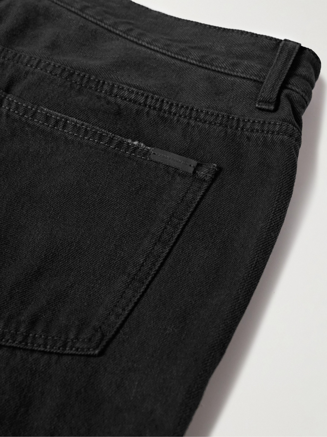 Shop Saint Laurent Oklahoma Wide-leg Jeans In Black