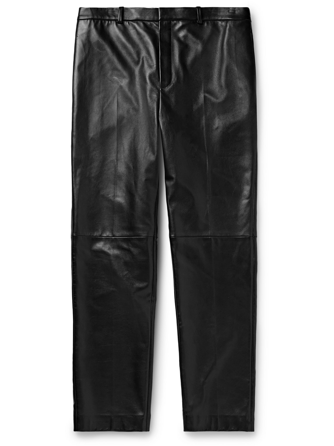 Saint Laurent Straight-leg Panelled Leather Trousers In Unknown