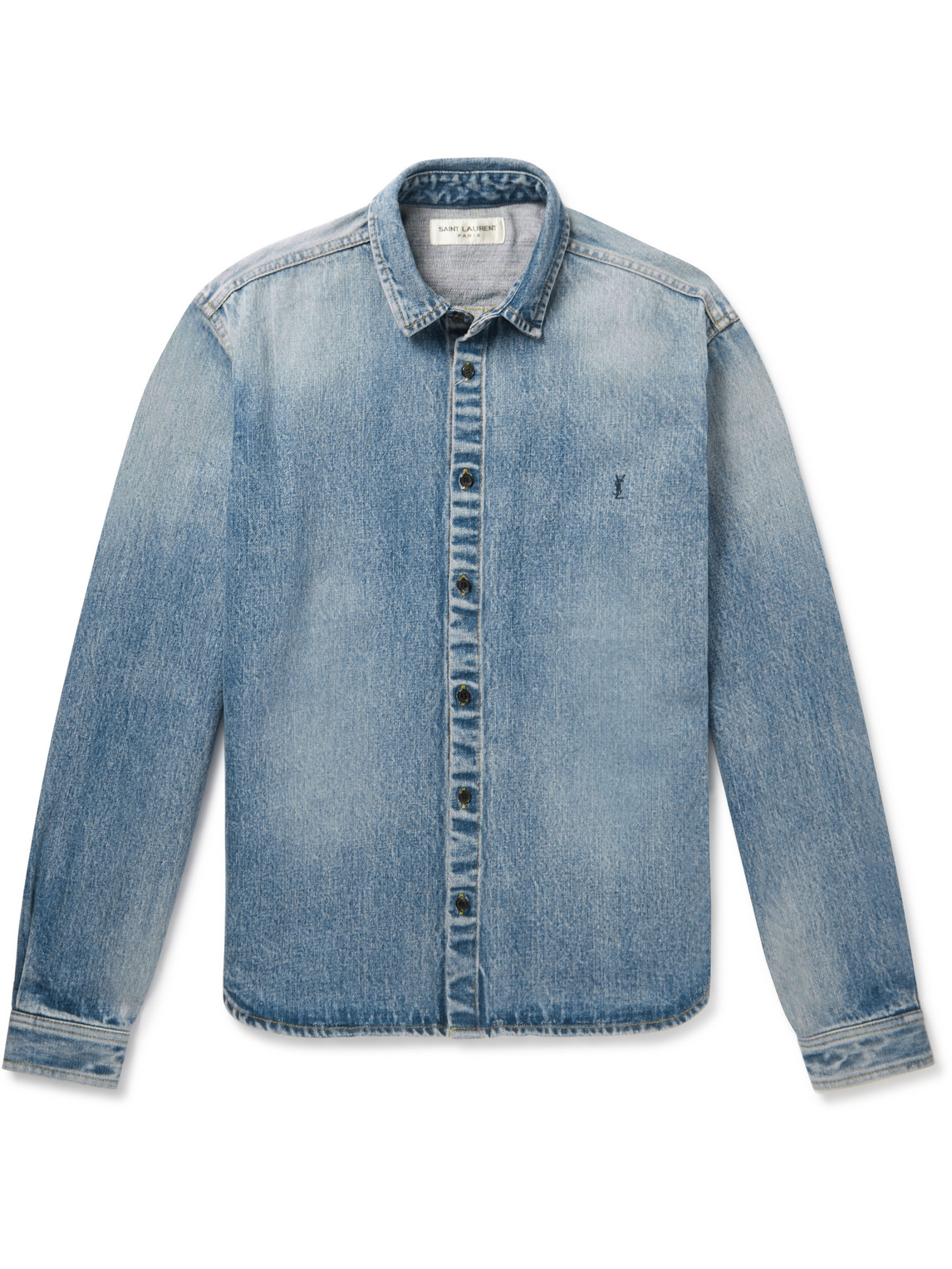 Logo-Embroidered Denim Shirt