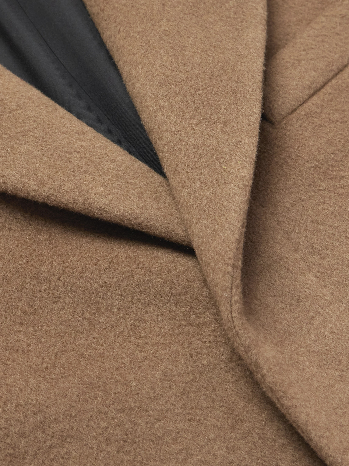 Shop Saint Laurent Oversized Brushed-wool Coat In Brown