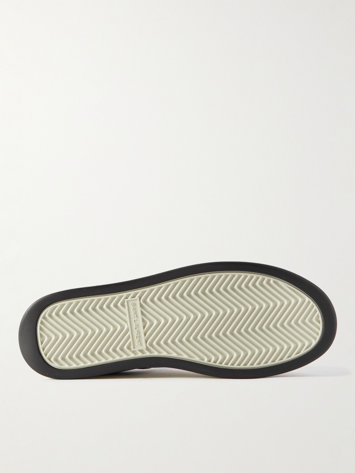 Shop Saint Laurent Sl/61 Perforated Leather Sneakers In White
