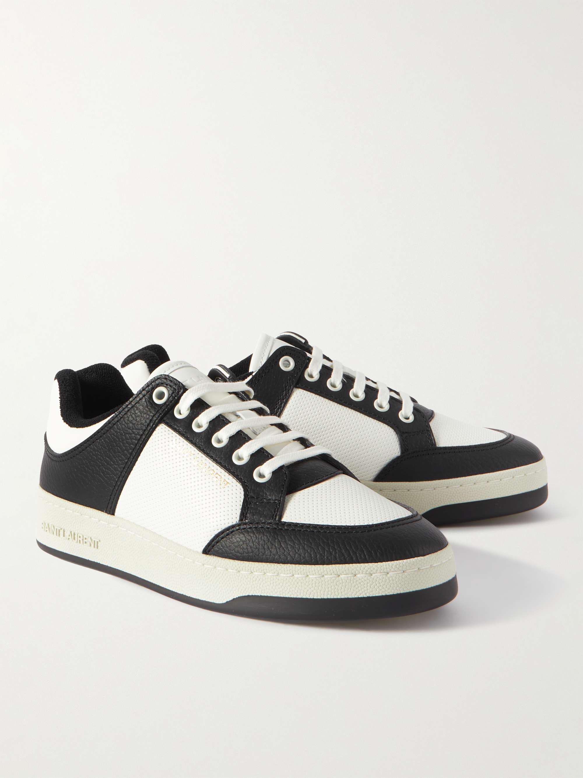 SAINT LAURENT SL/61 Perforated Leather Sneakers