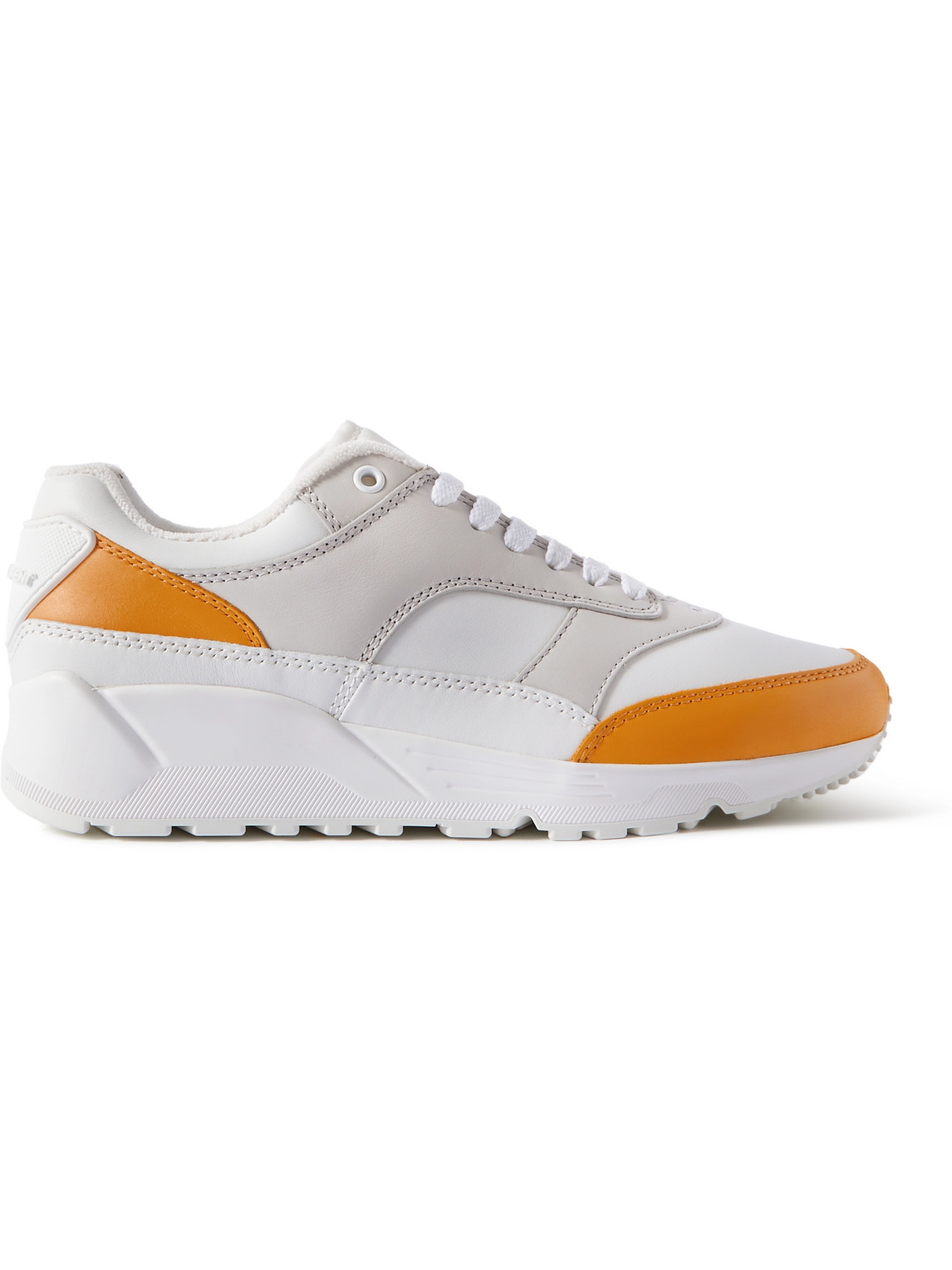 Saint Laurent Colour-block Leather Low-top Sneakers In Yellow