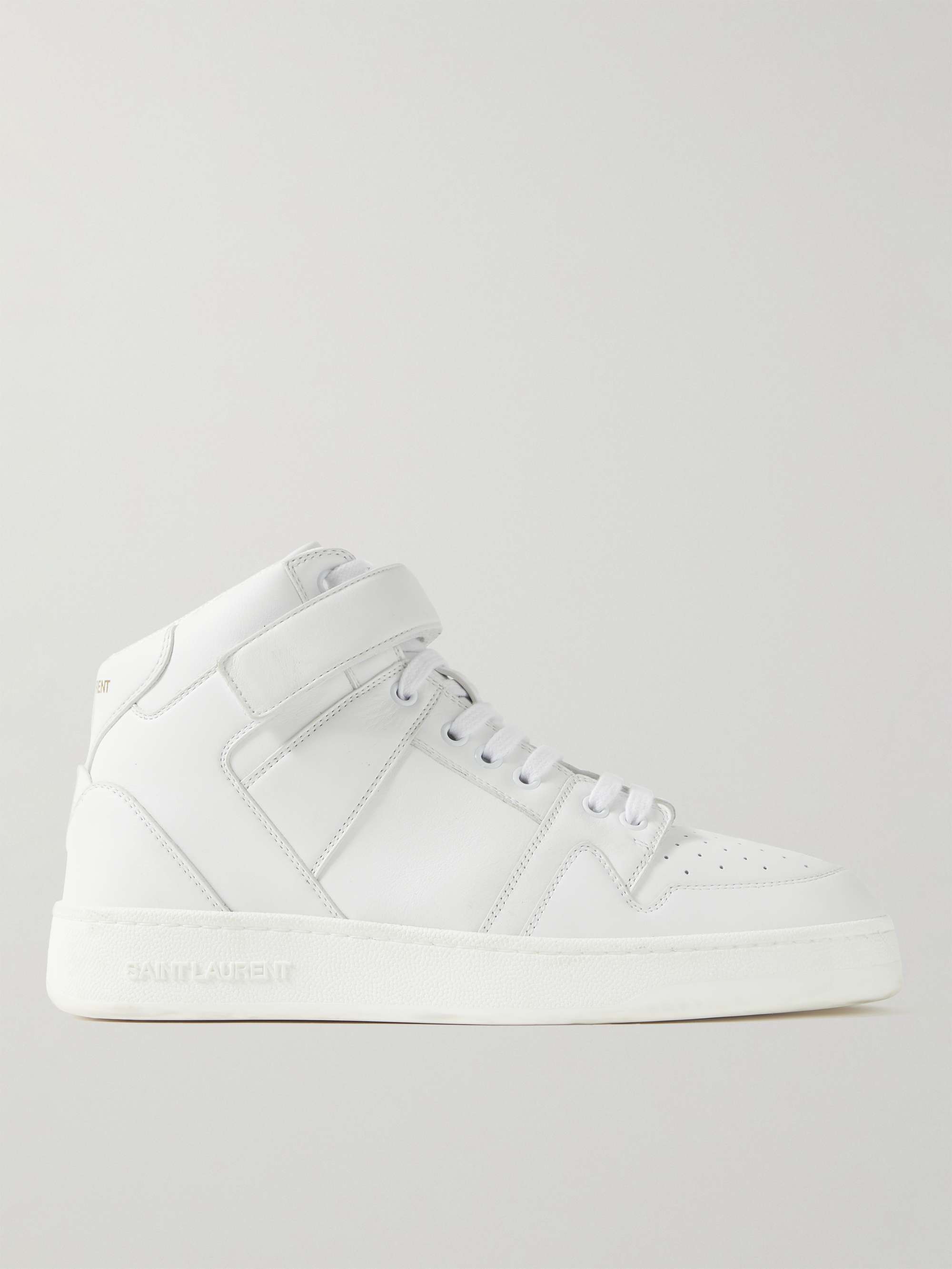 SAINT LAURENT Greenwich Leather High-Top Sneakers for Men | MR PORTER