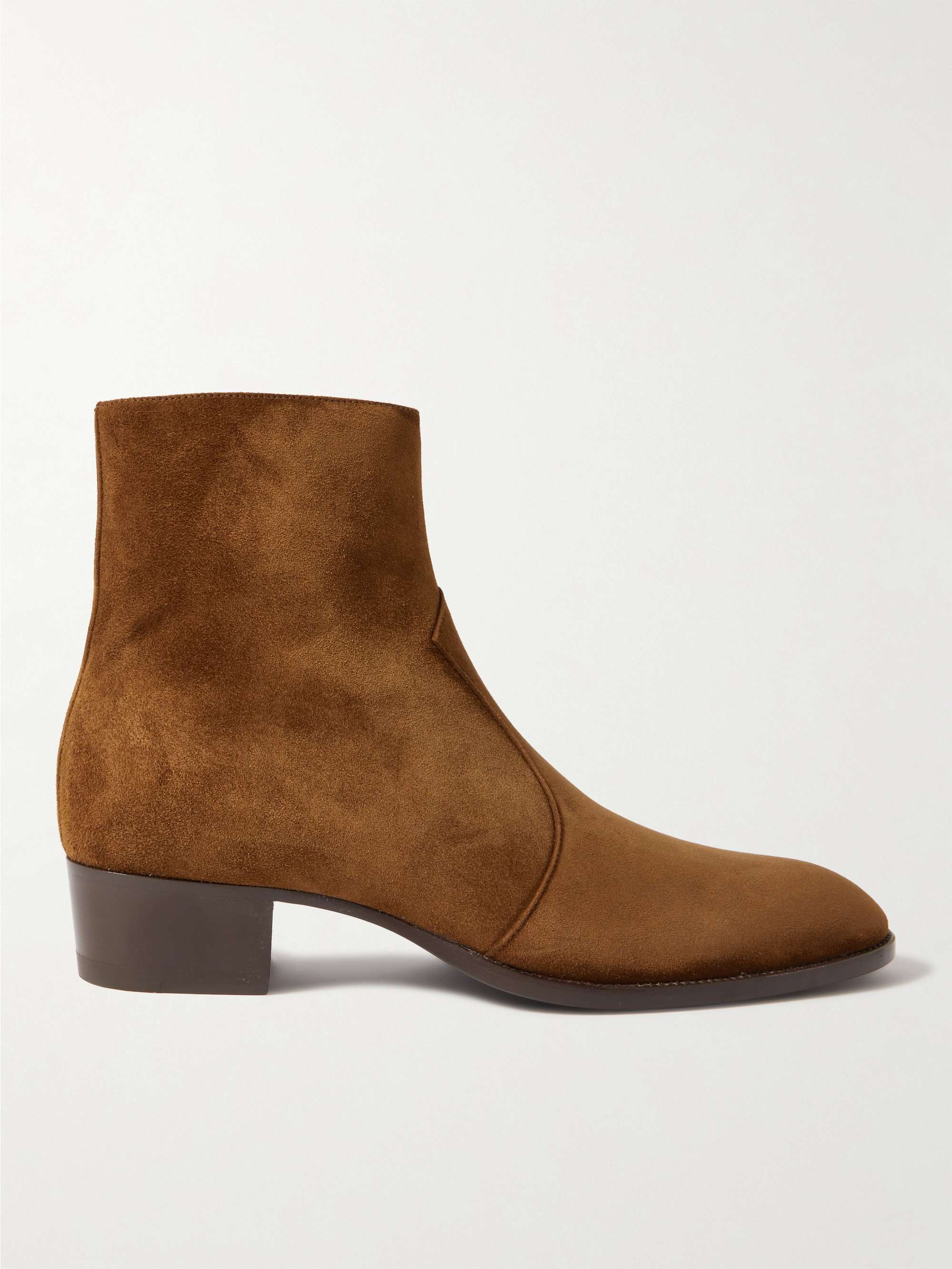 SAINT LAURENT Wyatt Suede Chelsea Boots for Men | MR PORTER