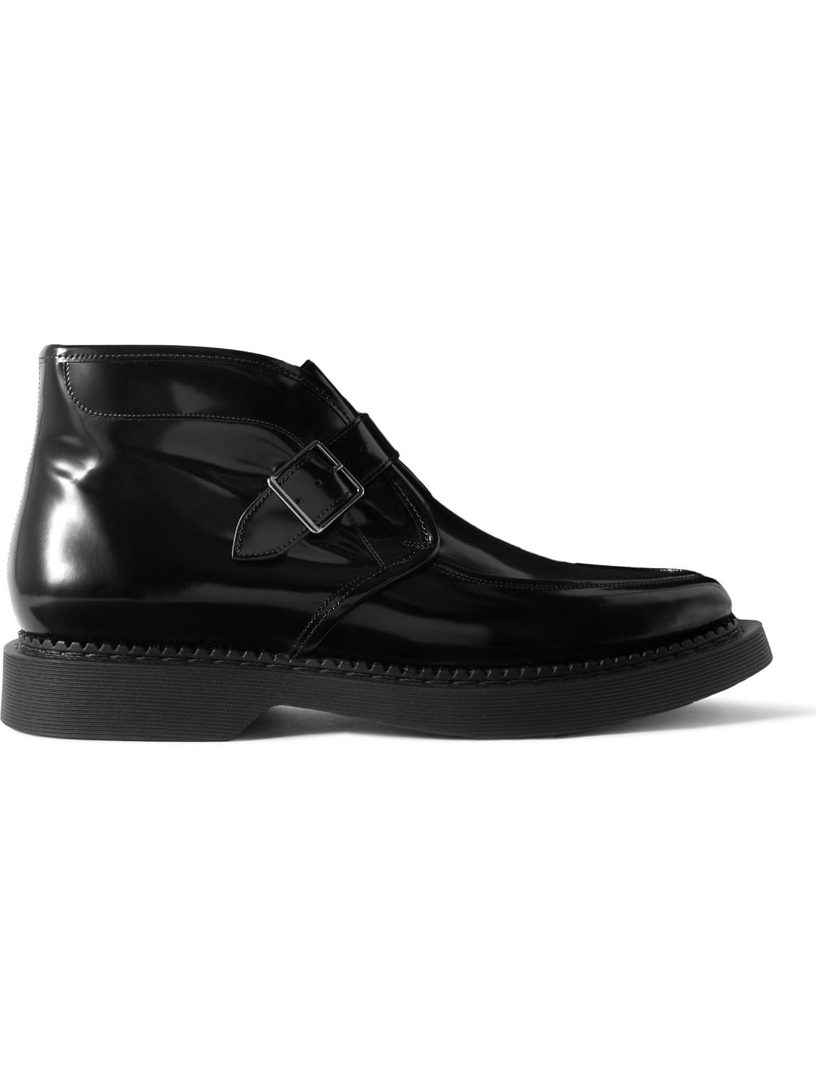Teddy Polished-Leather Monk-Strap Boots