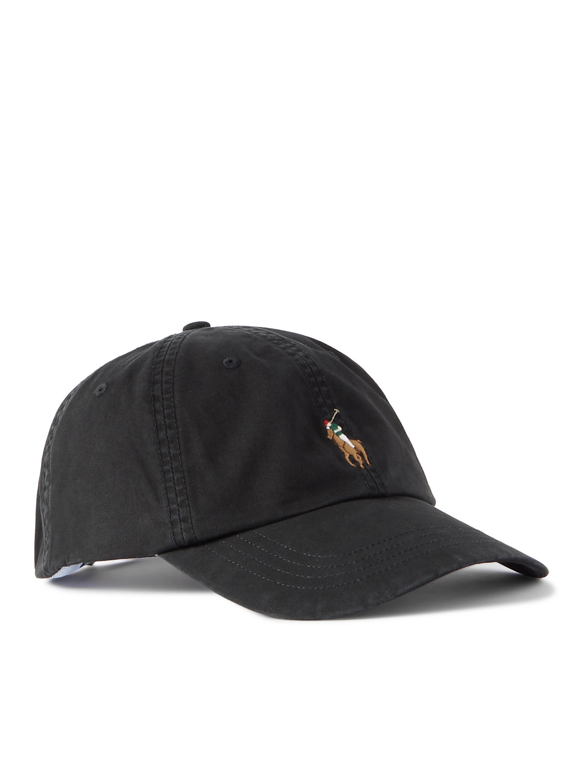 Polo Ralph Lauren Logo-embroidered Cotton-twill Baseball Cap In Black