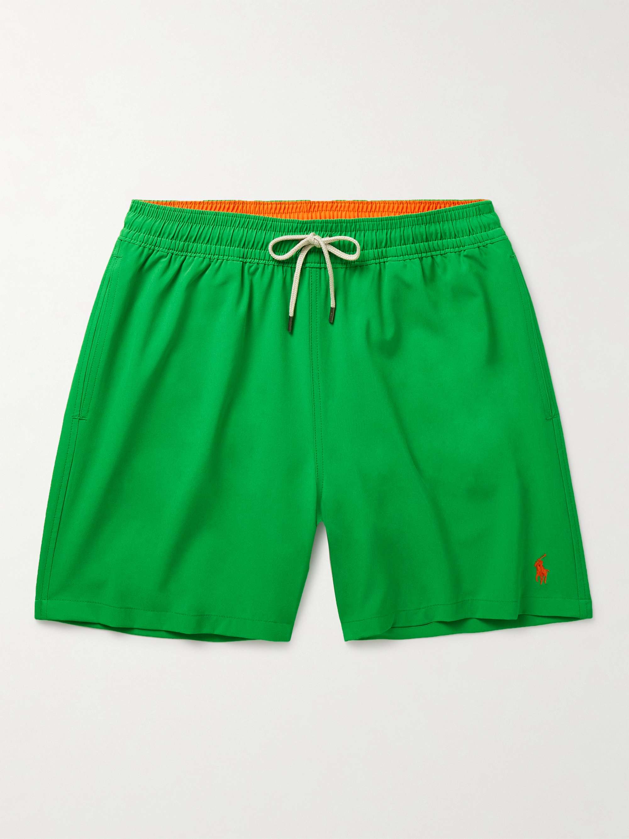 POLO RALPH LAUREN Traveler Straight-Leg Mid-Length Recycled Swim Shorts ...