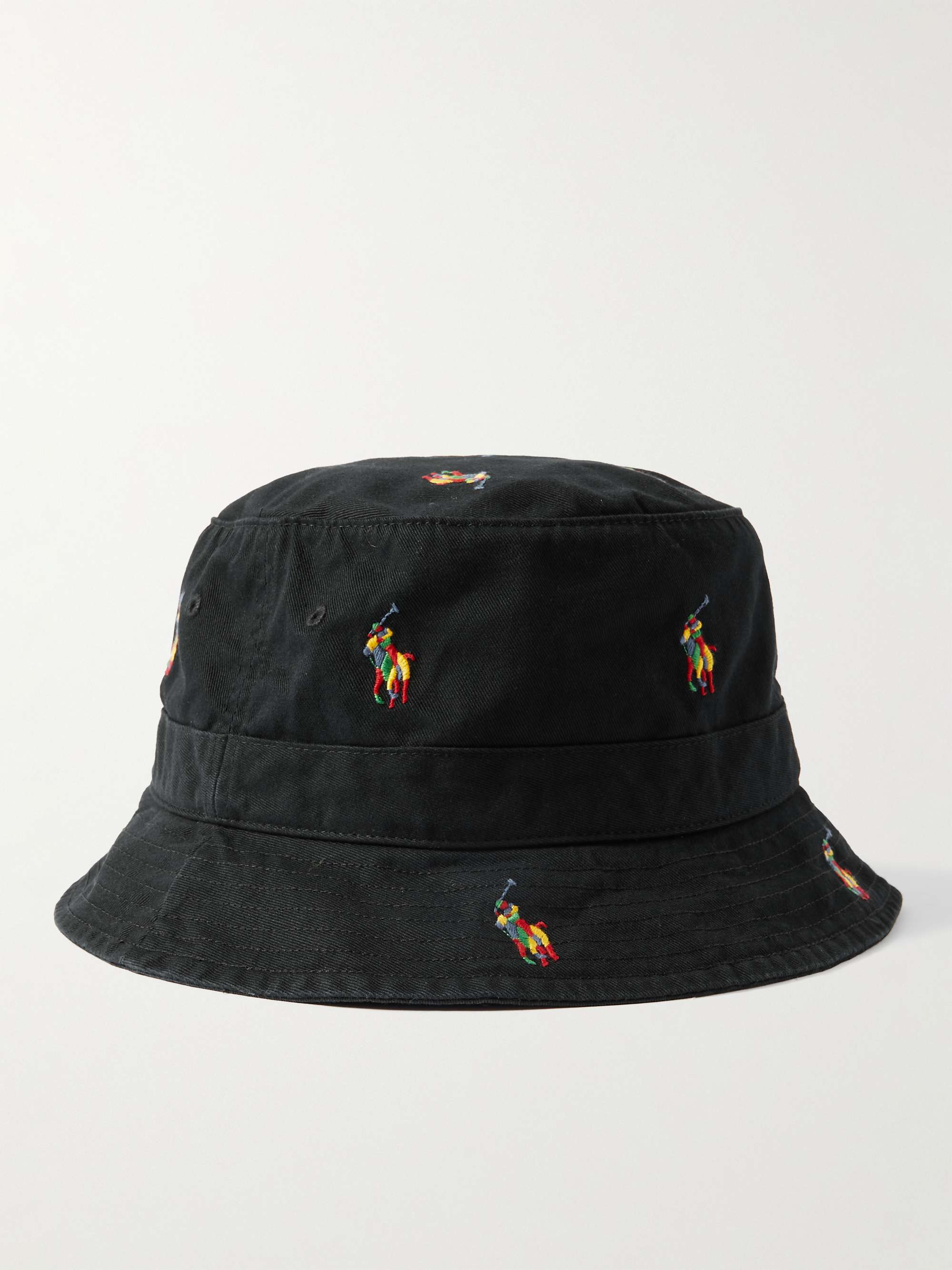 POLO RALPH LAUREN Loft Logo-Embroidered Cotton-Twill Bucket Hat for Men