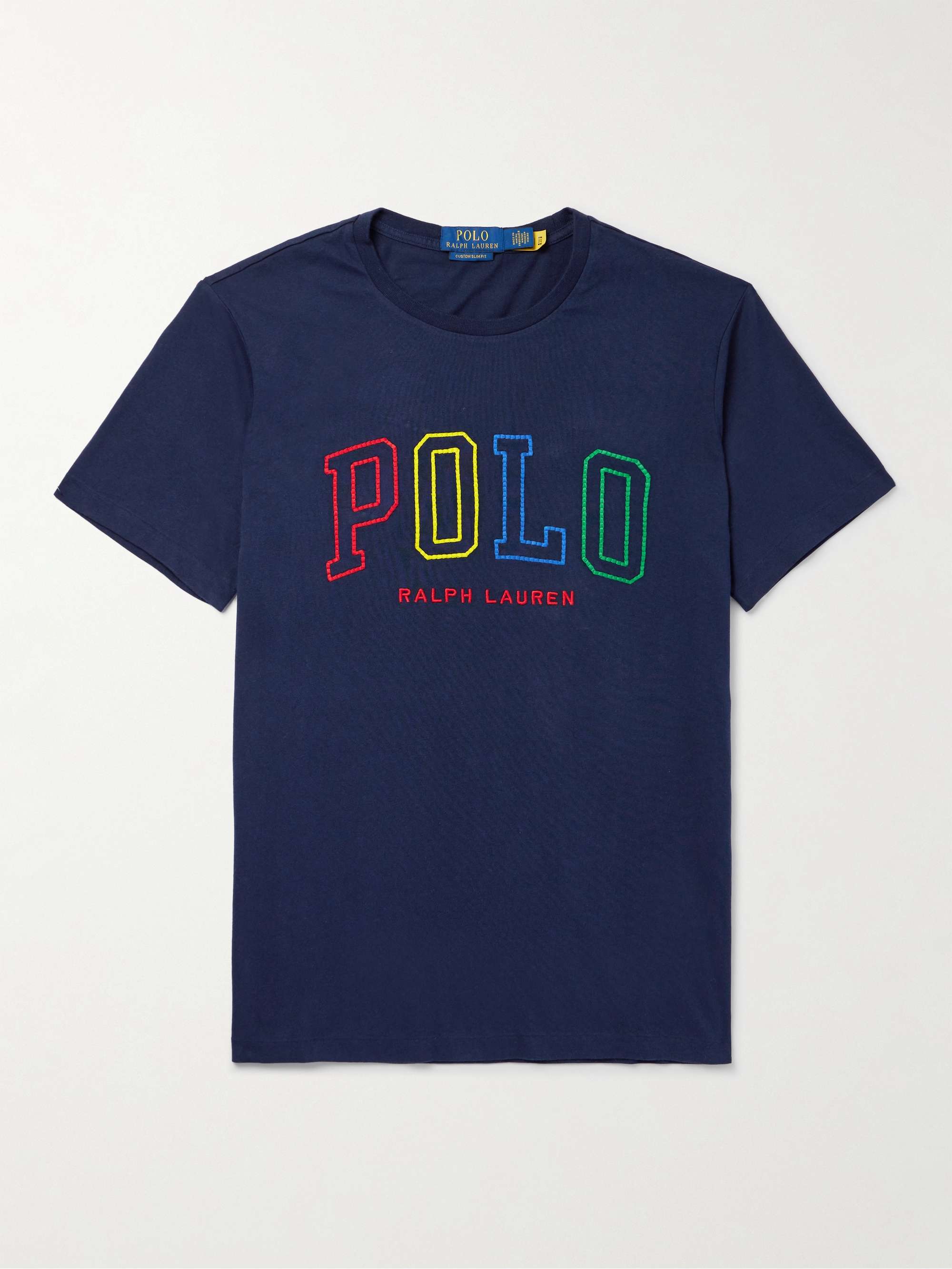 POLO RALPH LAUREN Logo-Embroidered Cotton-Jersey T-Shirt for Men | MR ...