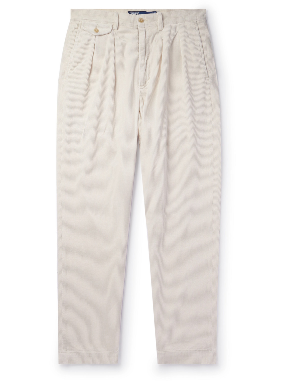 Polo Ralph Lauren Whitman Straight-leg Cotton-corduory Trousers In Neutrals