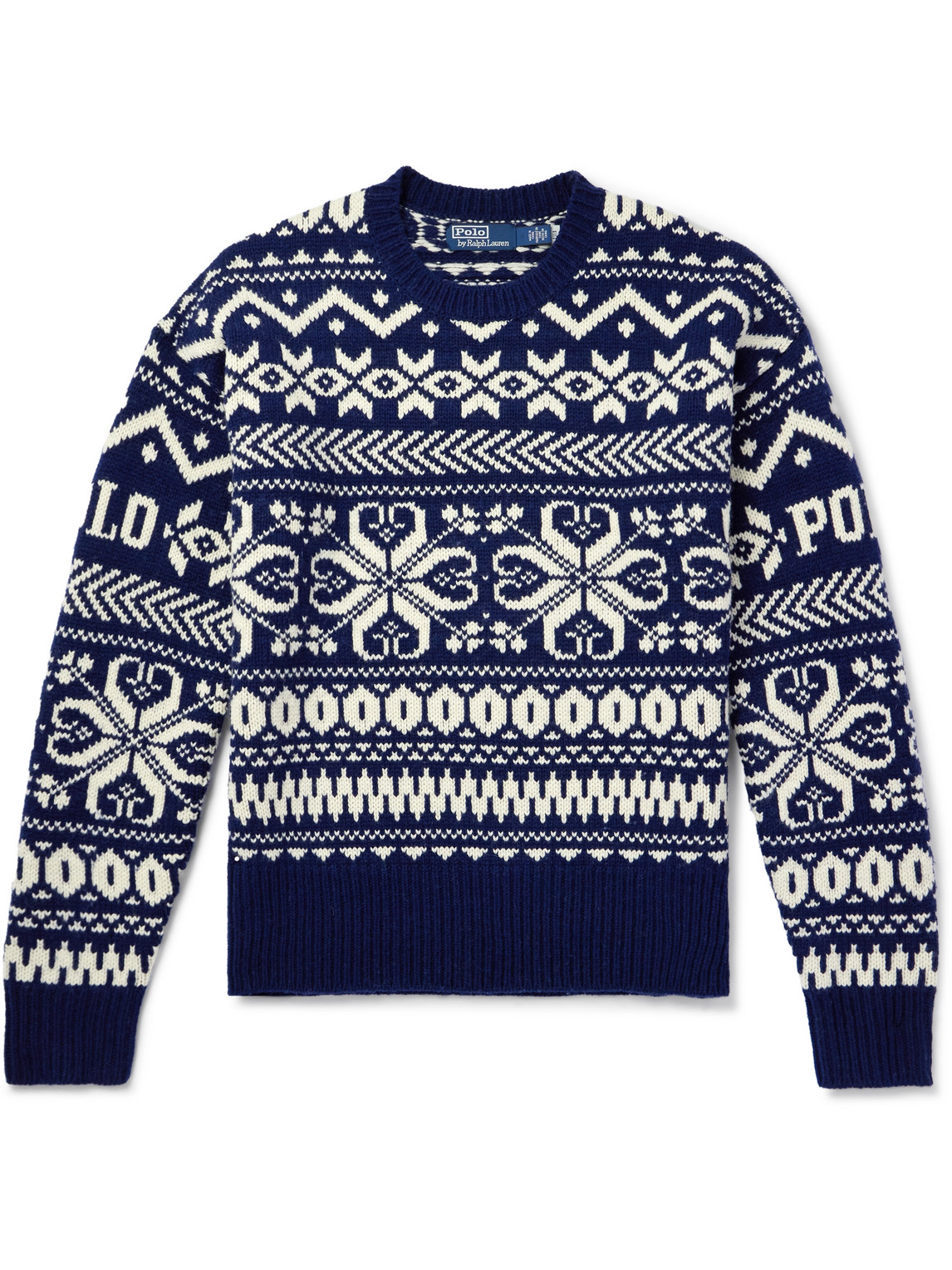 Polo Ralph Lauren Fair Isle Wool-blend Jacquard Sweater In Blue