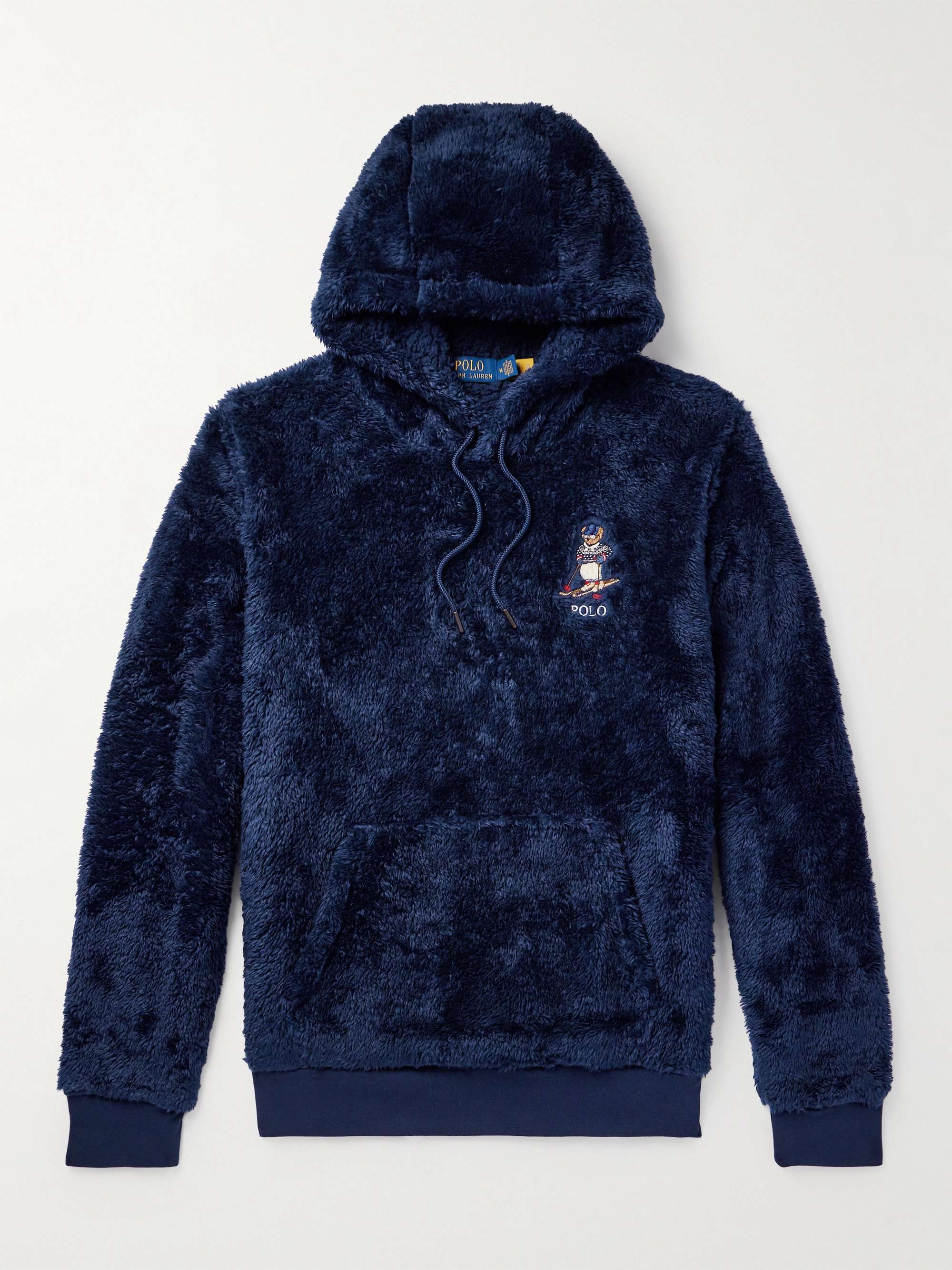 POLO RALPH LAUREN Logo-Embroidered Fleece Hoodie for Men | MR PORTER