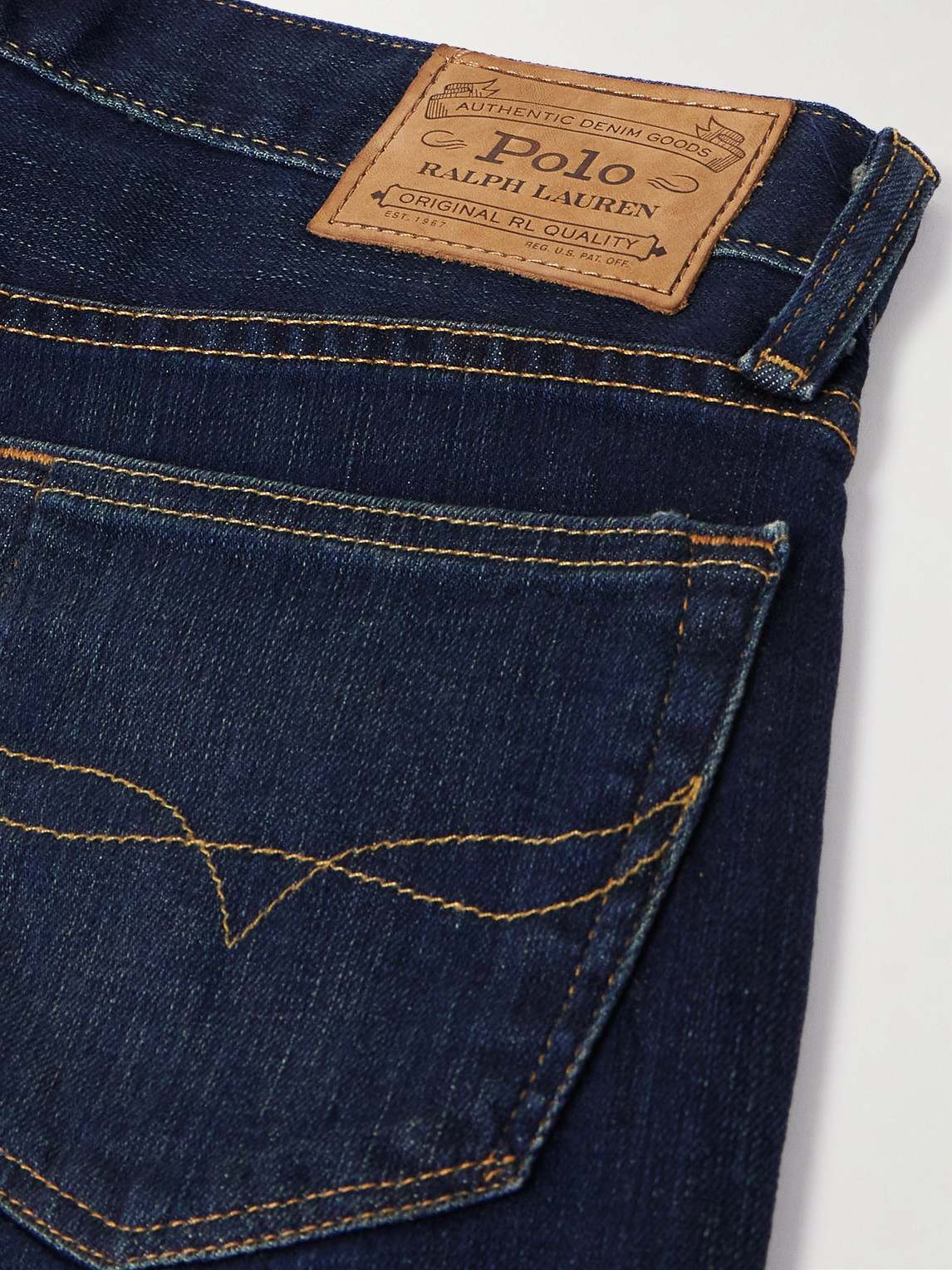 Shop Polo Ralph Lauren Varick Slim-fit Straight-leg Jeans In Blue