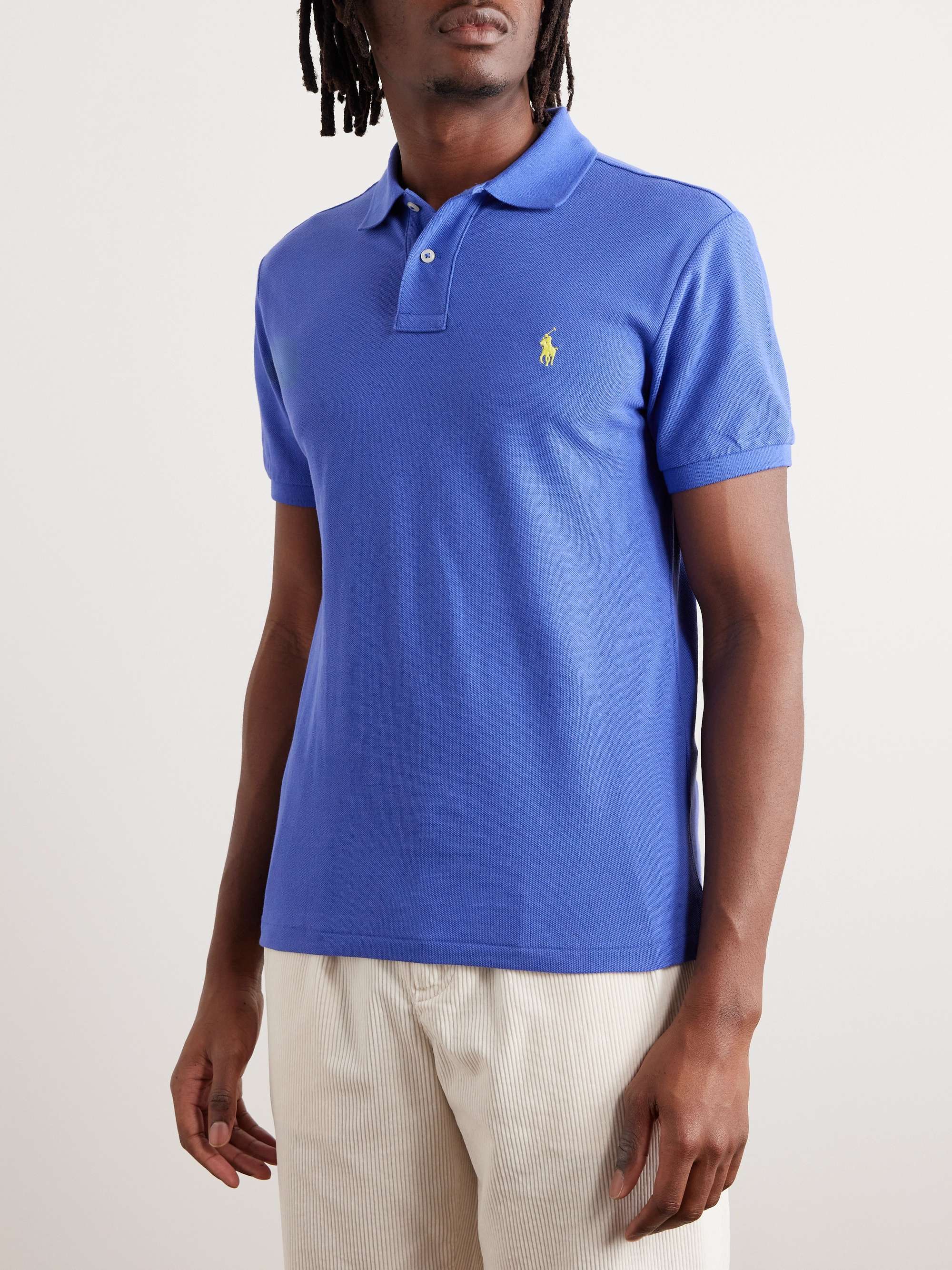 POLO RALPH LAUREN SlimFit LogoEmbroidered CottonPiqué Polo Shirt for