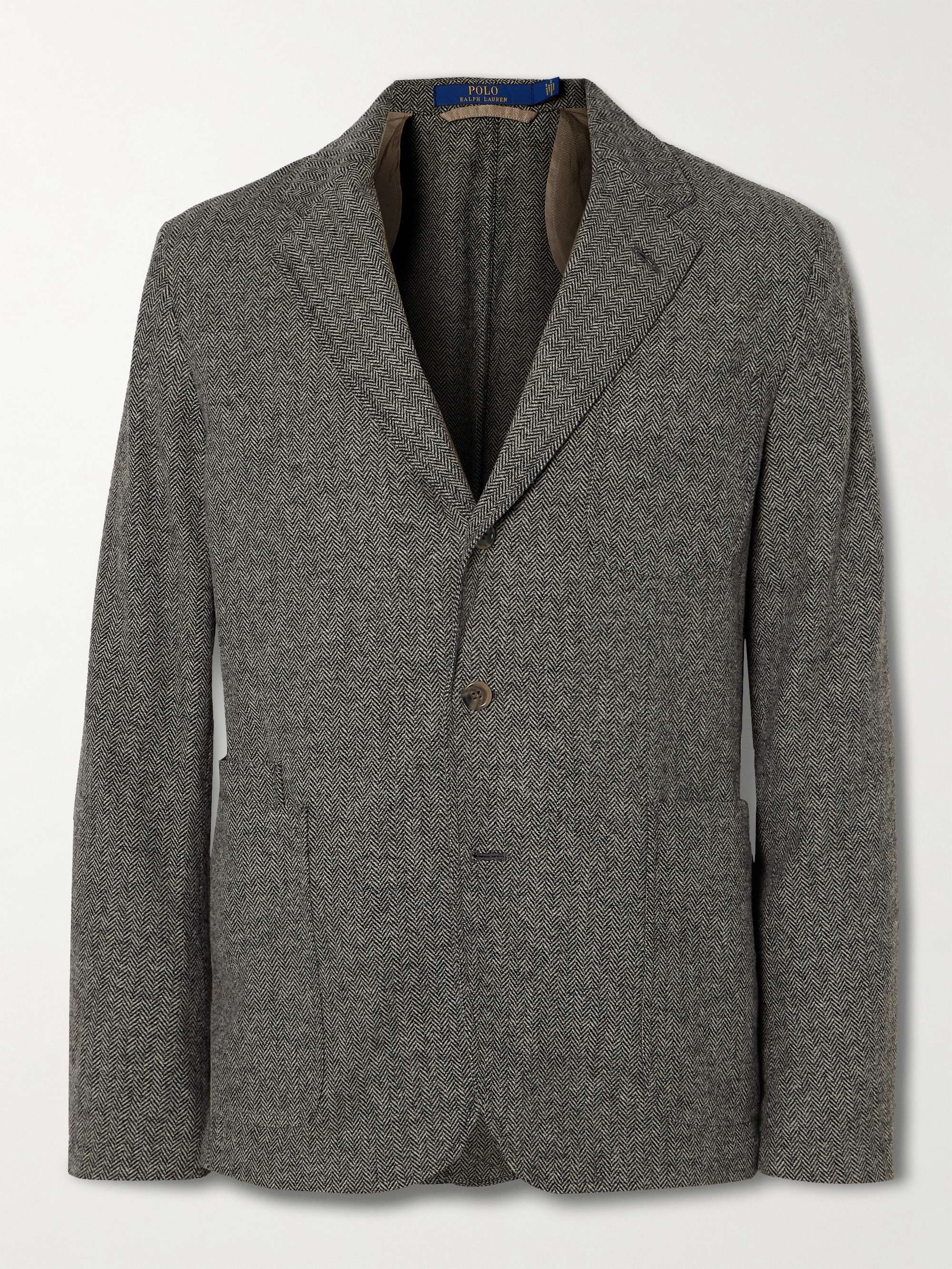 POLO RALPH LAUREN Unstructured Herringbone Wool-Blend Blazer for Men ...