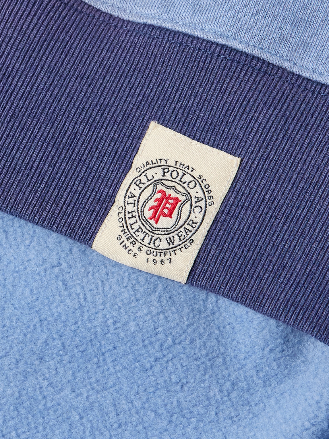 Shop Polo Ralph Lauren Dégradé Cotton-blend Fleece Hoodie In Blue