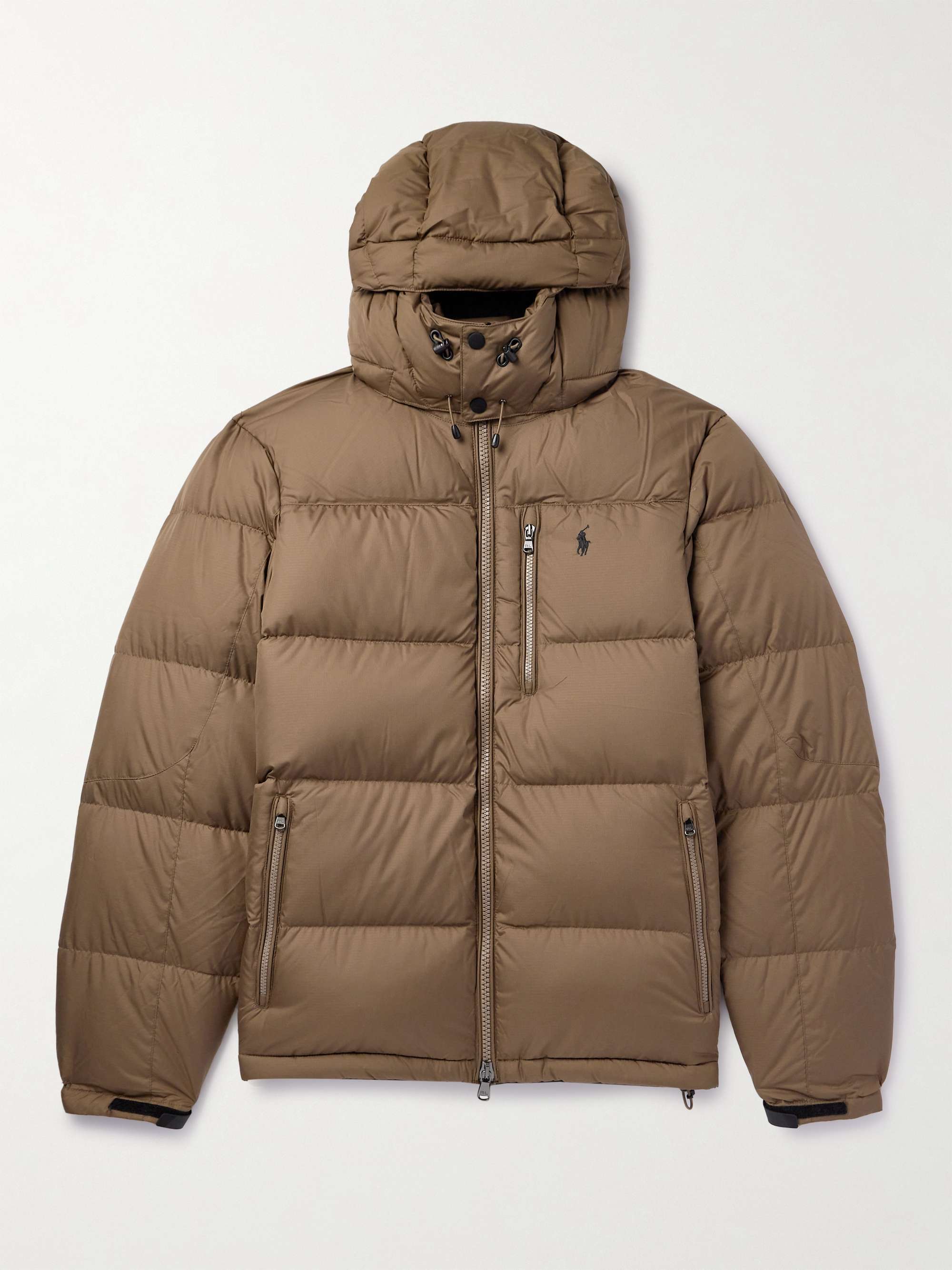 Quilted Recycled-Ripstop Hooded Down Jacket