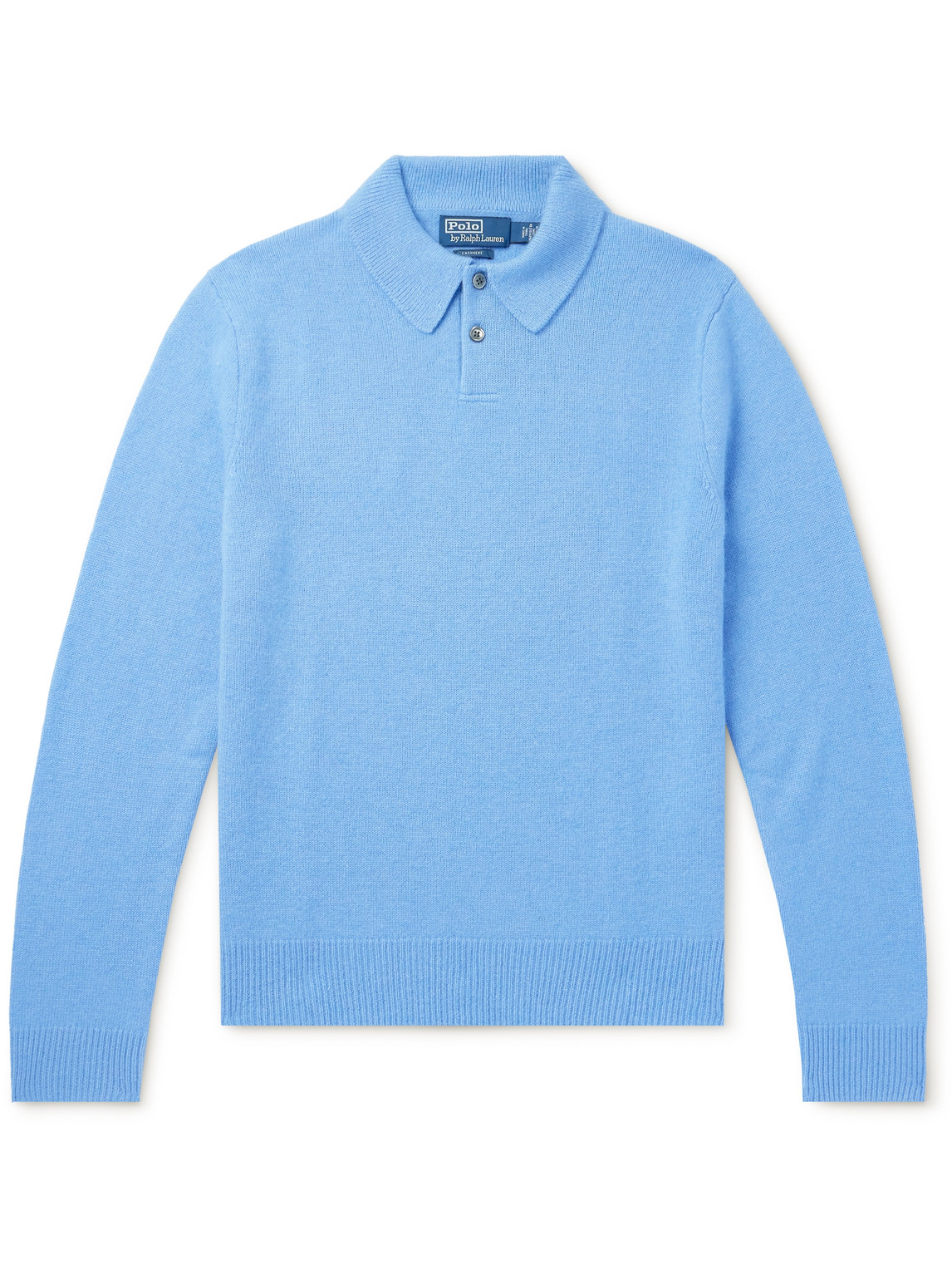 Polo Ralph Lauren Cashmere Polo Shirt In Blue
