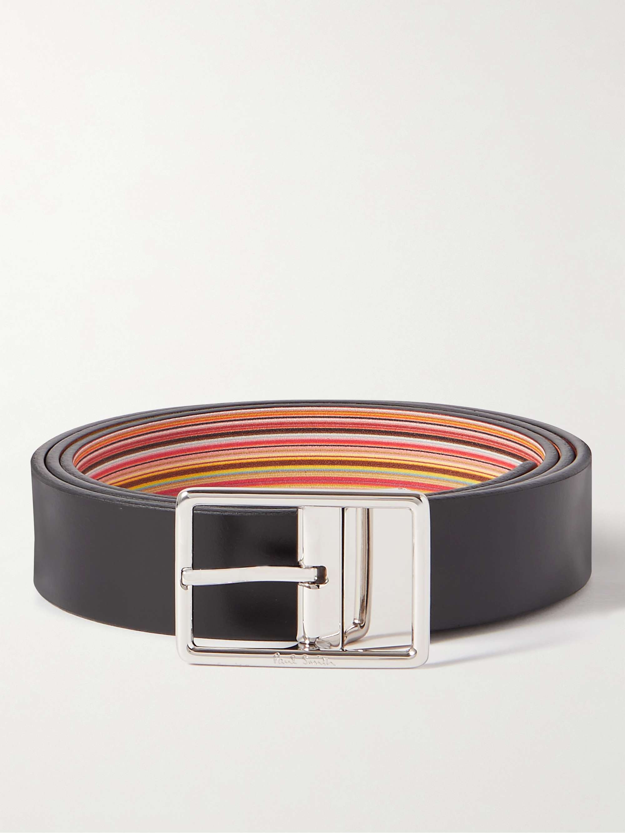 PAUL SMITH Reversible Striped Leather Belt for Men | MR PORTER