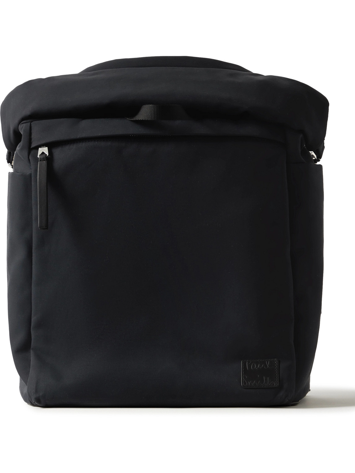 Leather-Trimmed Cotton-Blend Canvas Backpack