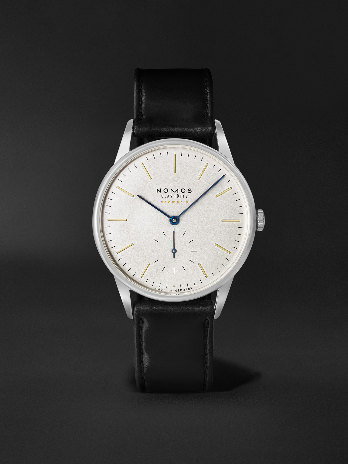 Nomos Glashütte NOMOS Glashütte - Orion Neomatik Automatic 38.5 Stainless Steel and Leather Watch, Ref. No. 345.S1 - Men - Silver aus 60% Leather 40% Stainless Steel in Silver