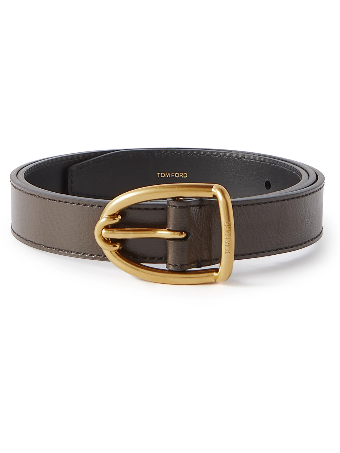 Tom Ford 3cm Full-grain Leather Belt In Brown