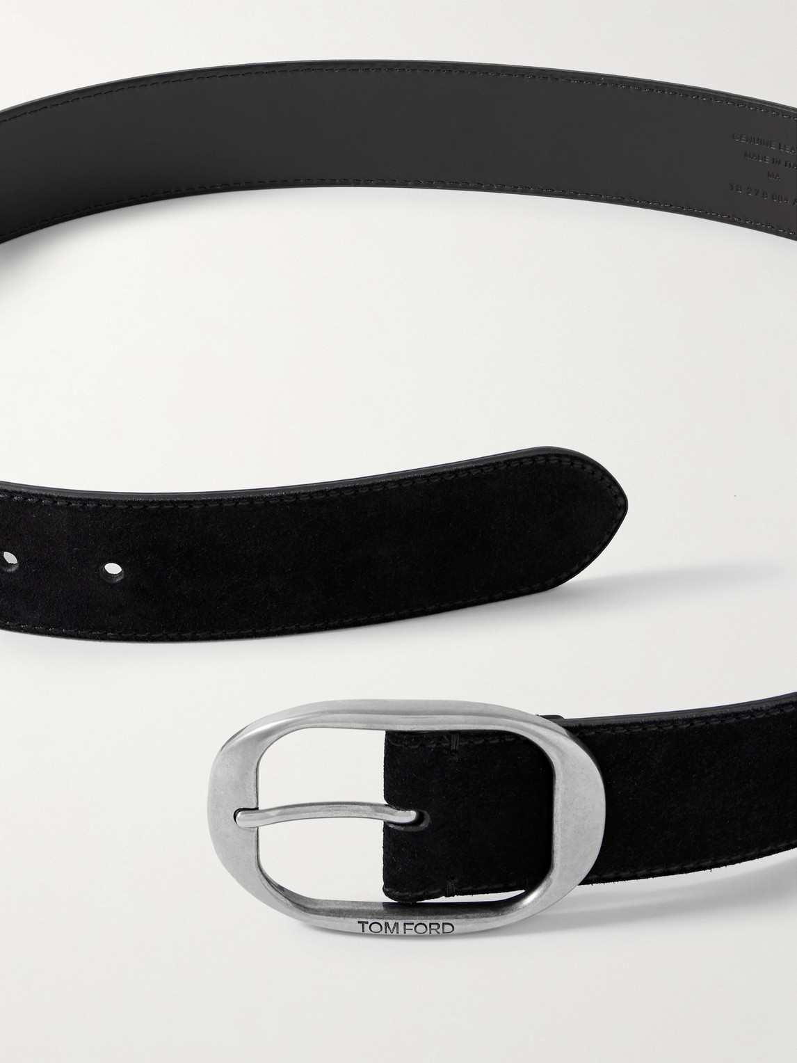 Tom Ford 4cm Suede Belt In Black