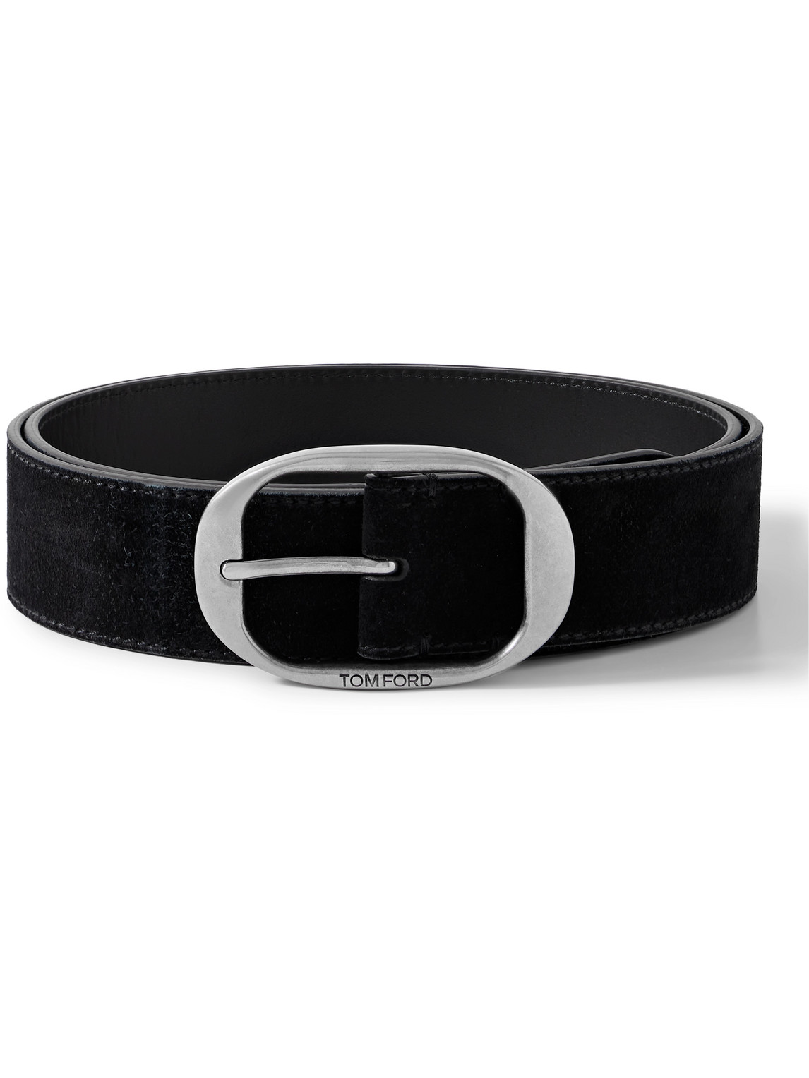 Tom Ford 4cm Suede Belt In Black