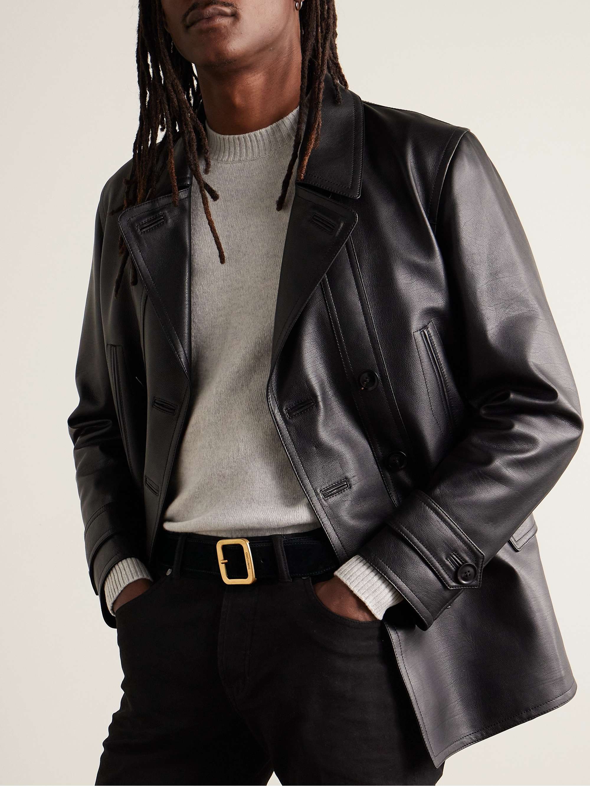 TOM FORD 4cm Suede Belt