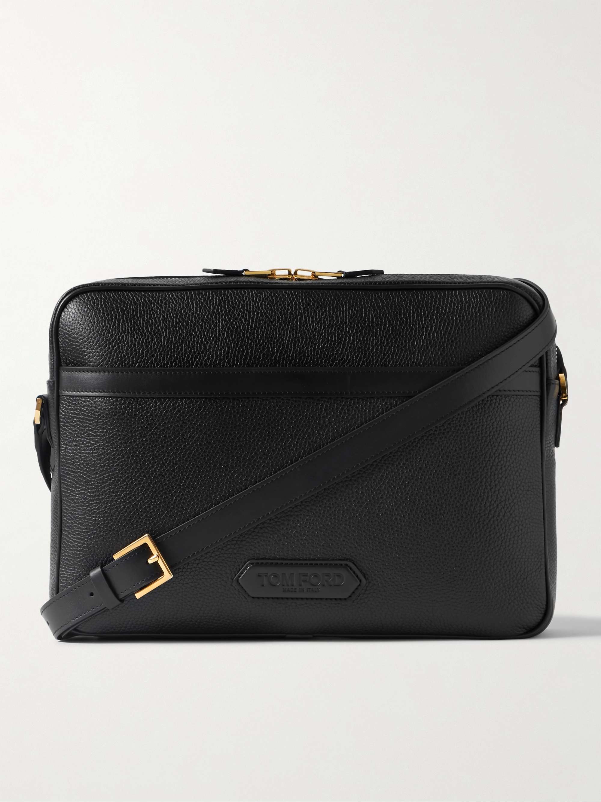 TOM FORD Large Full-Grain Leather Messenger Bag for Men | MR PORTER