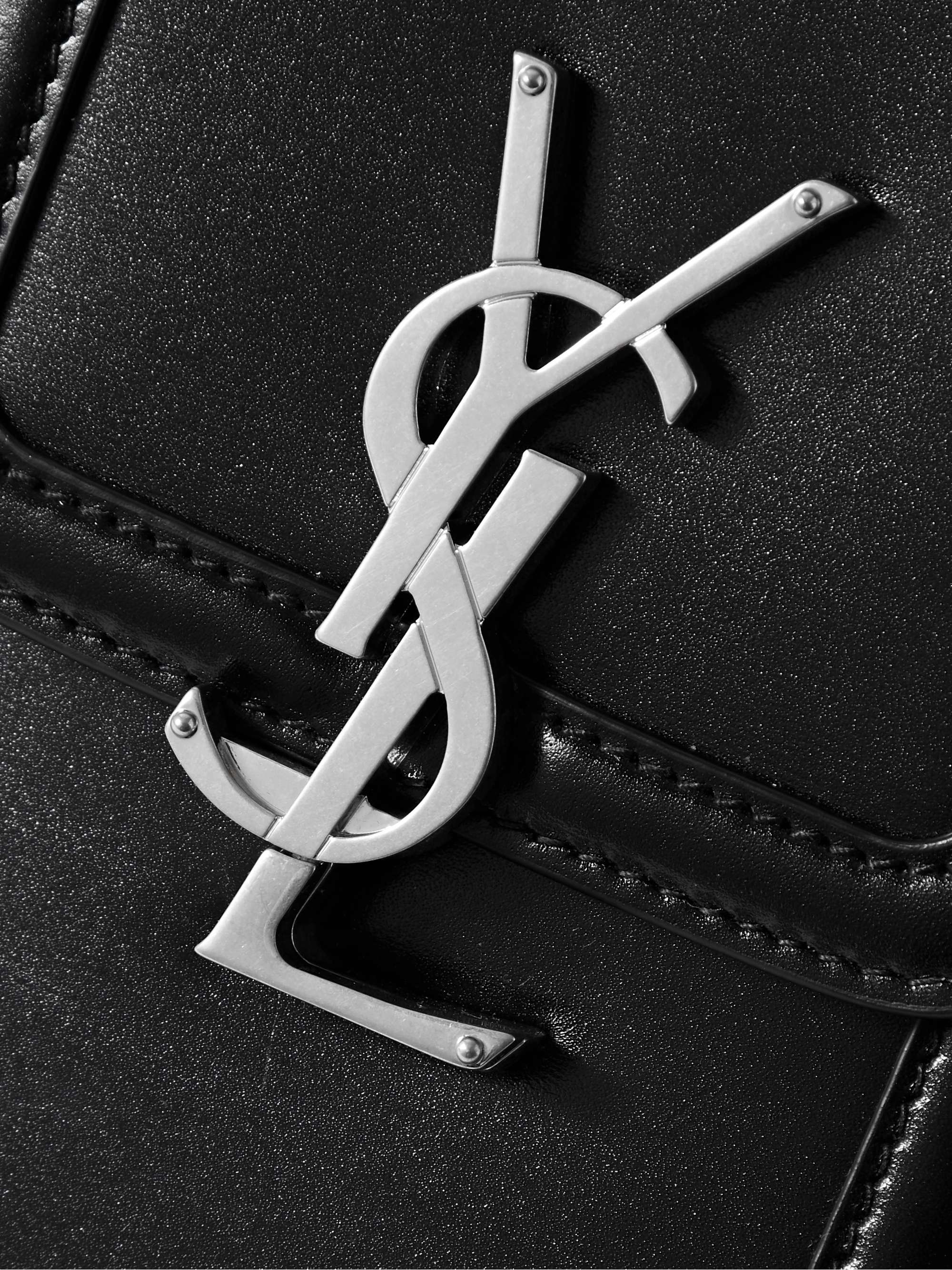 Small YSL Monogram Leather Satchel Bag