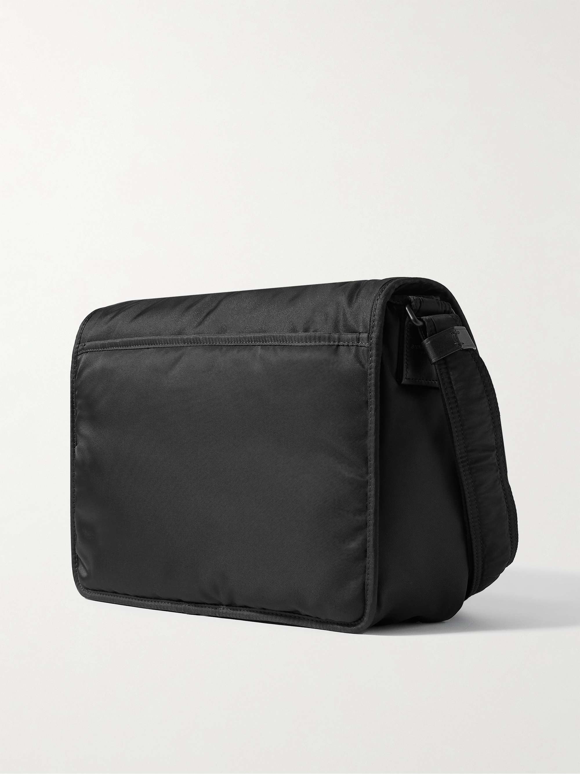 SAINT LAURENT Niki Leather-Trimmed Nylon Messenger Bag for Men | MR PORTER