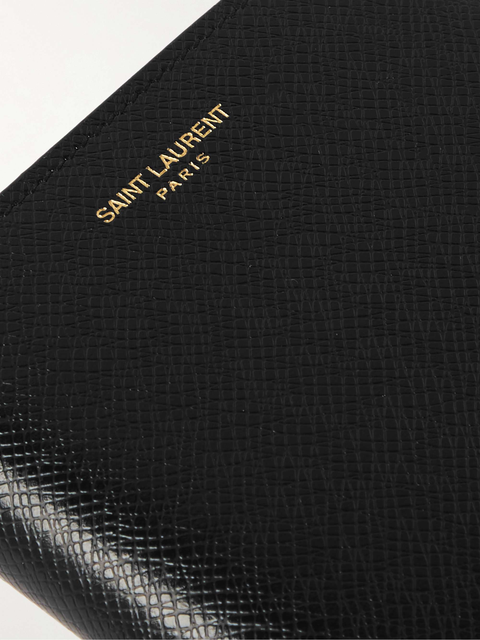 Saint Laurent Black Grained Leather Monogram Bifold Wallet Saint Laurent  Paris