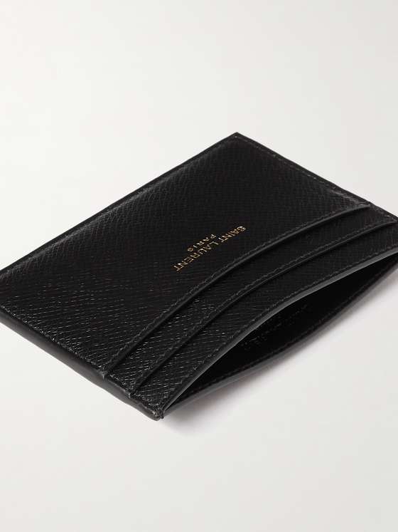 Saint Laurent Men Grain De Poudre Leather Cardholder main image 1