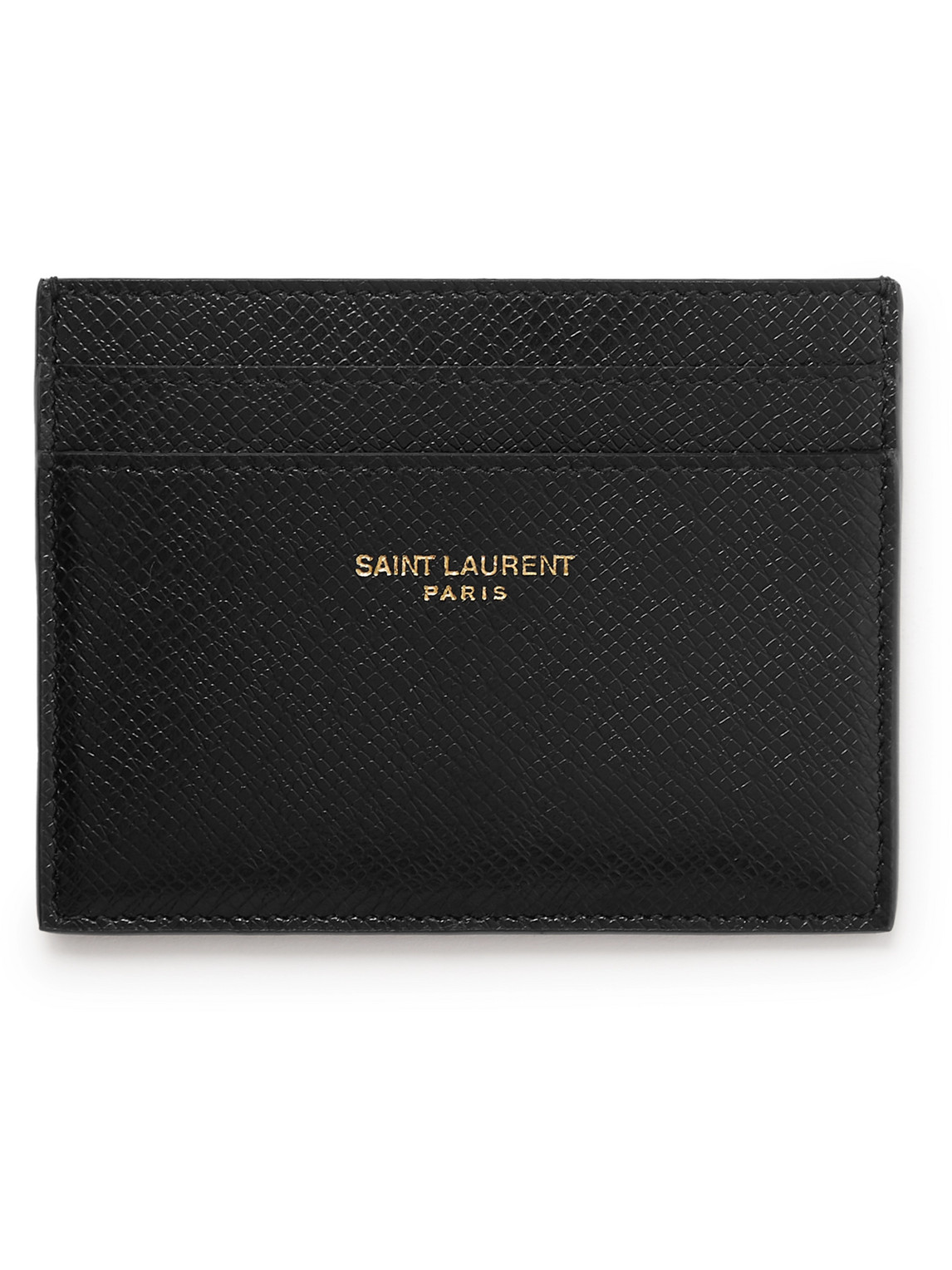 Logo-Print Upcycled Cross-Grain Leather Cardholder