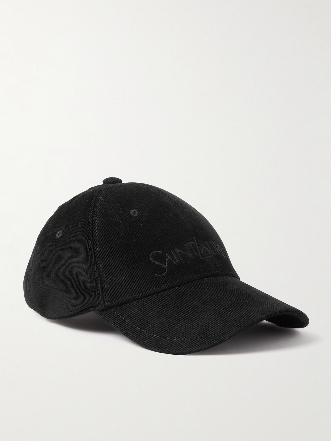 Saint Laurent Logo-Embroidered Cotton-Cordurory Baseball Cap - Men