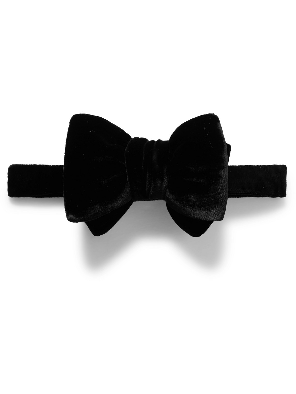 Tom Ford Pre-tied Cotton-velvet Bow Tie In Black
