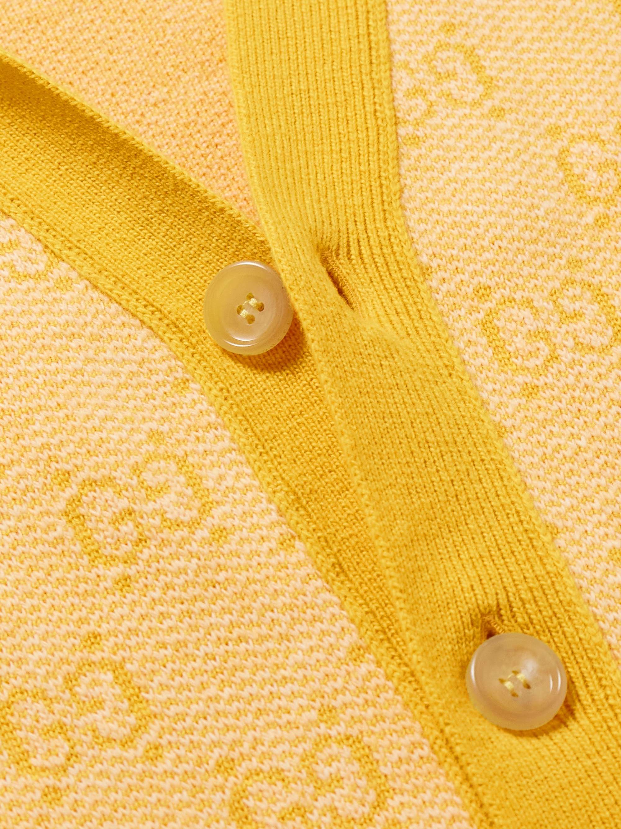 GUCCI Slim-Fit Monogrammed Wool-Jacquard Cardigan