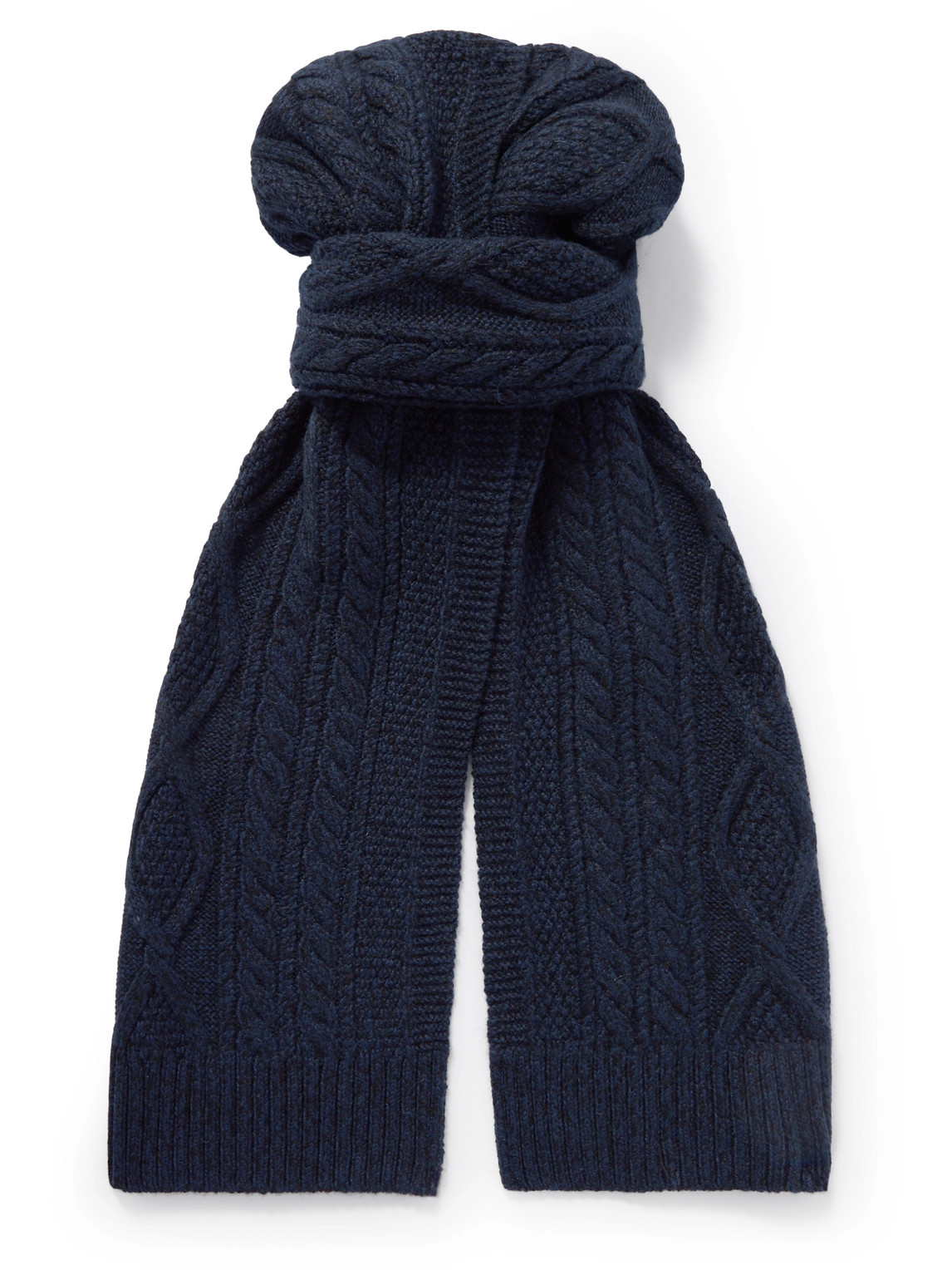 Rrl Recycled-cashmere Scarf In Blue