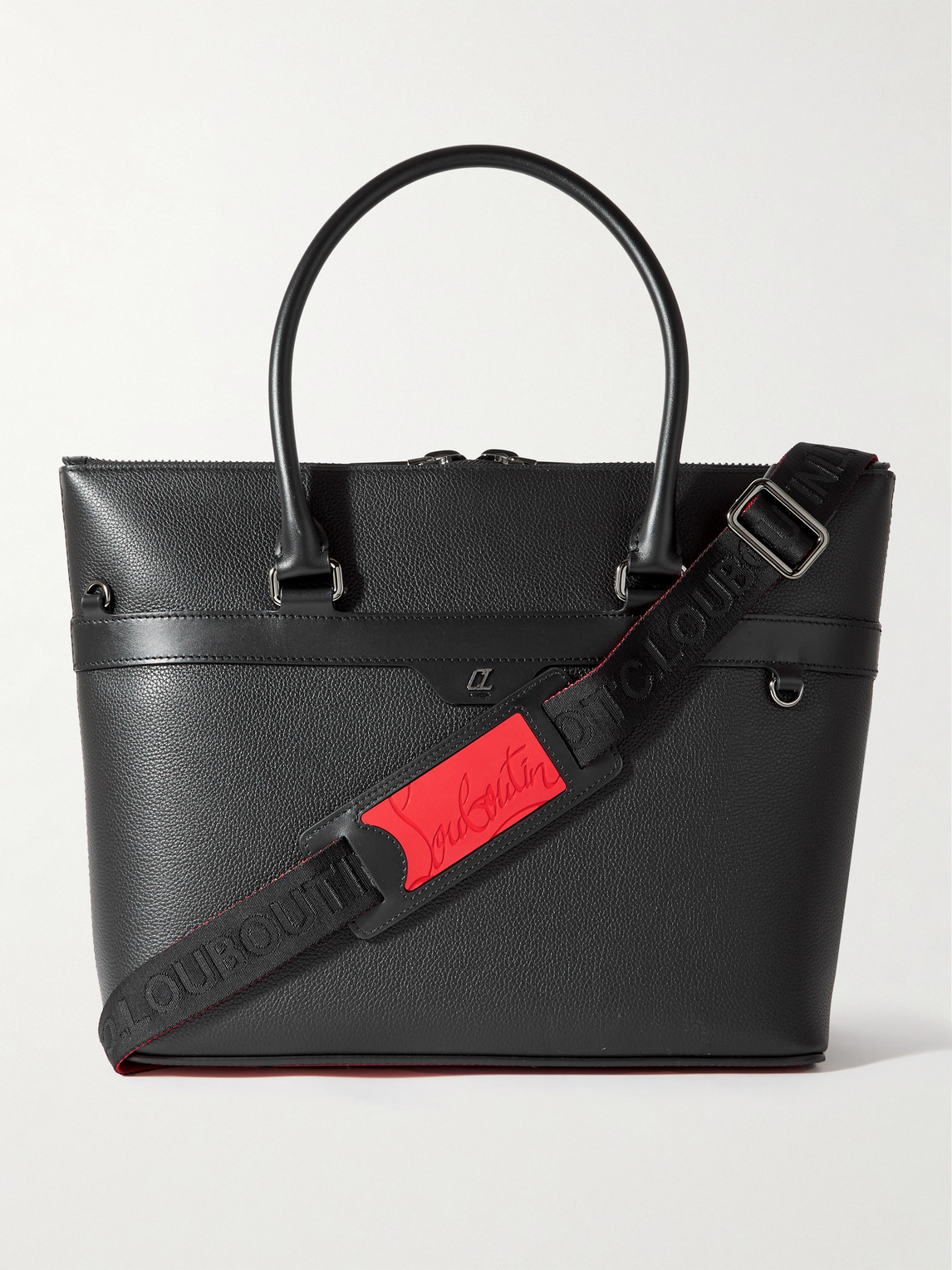 Christian Louboutin Kabiker 2.0 Rubber-Trimmed Full-Grain Leather Tote Bag - Men