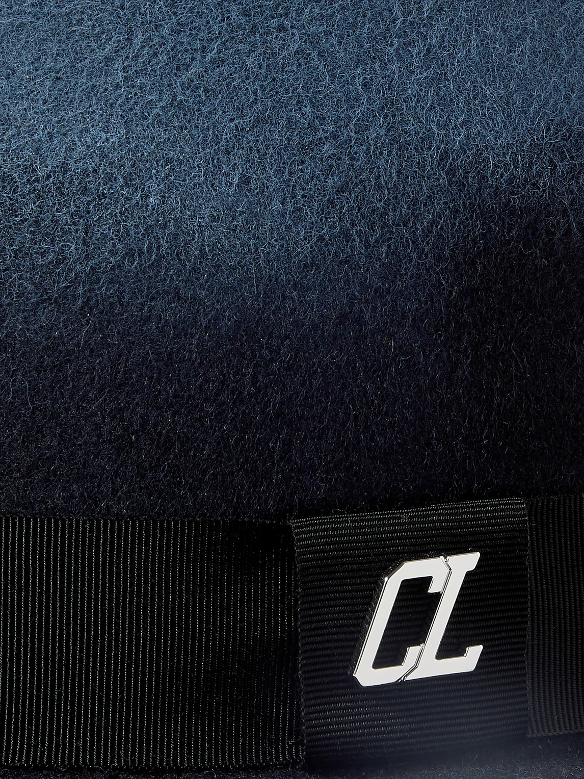Christian Louboutin Andaloubi Grosgrain-trimmed Felt Fedora In Blue