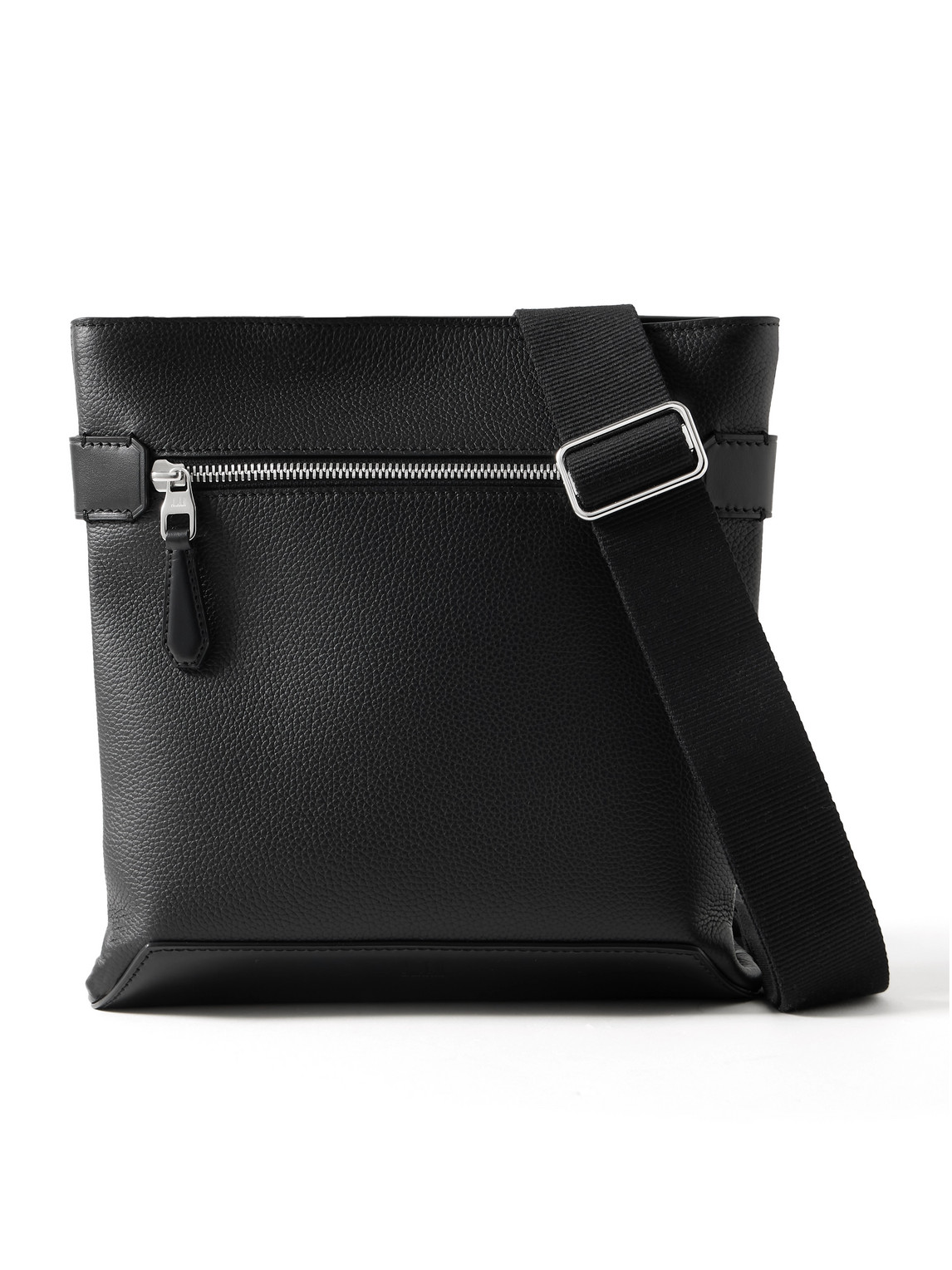 Shop Dunhill 1893 Harness Full-grain Leather Messenger Bag In Black
