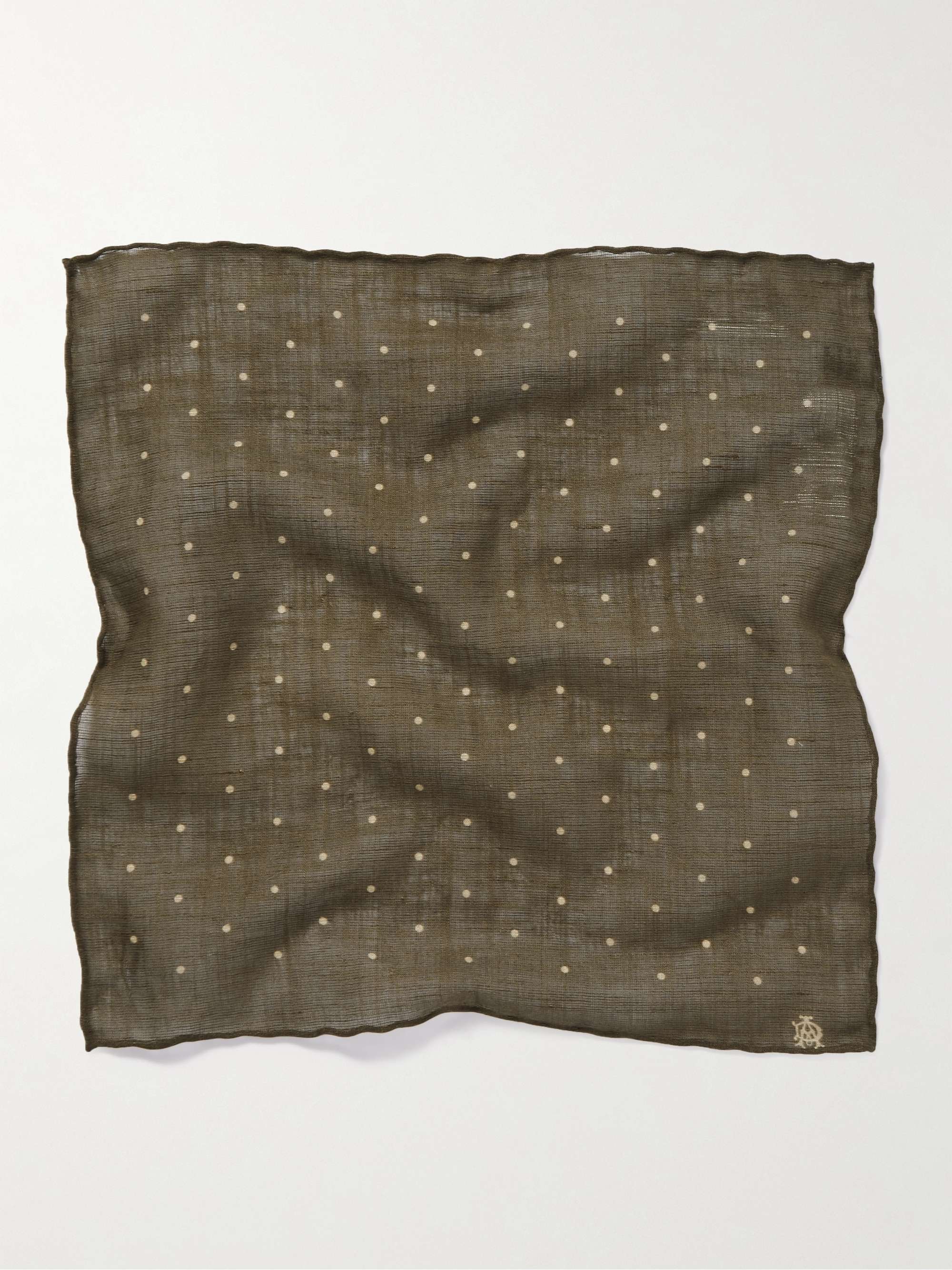 DUNHILL Polka-Dot Cotton Pocket Square for Men | MR PORTER