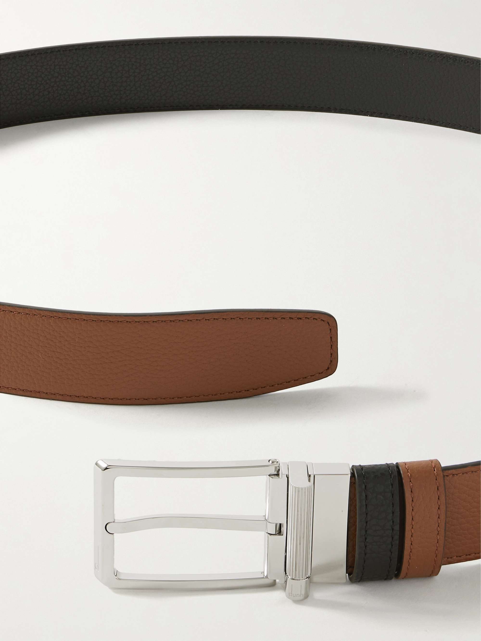 DUNHILL 3.5cm Reversible FullGrain Leather Belt for Men MR PORTER