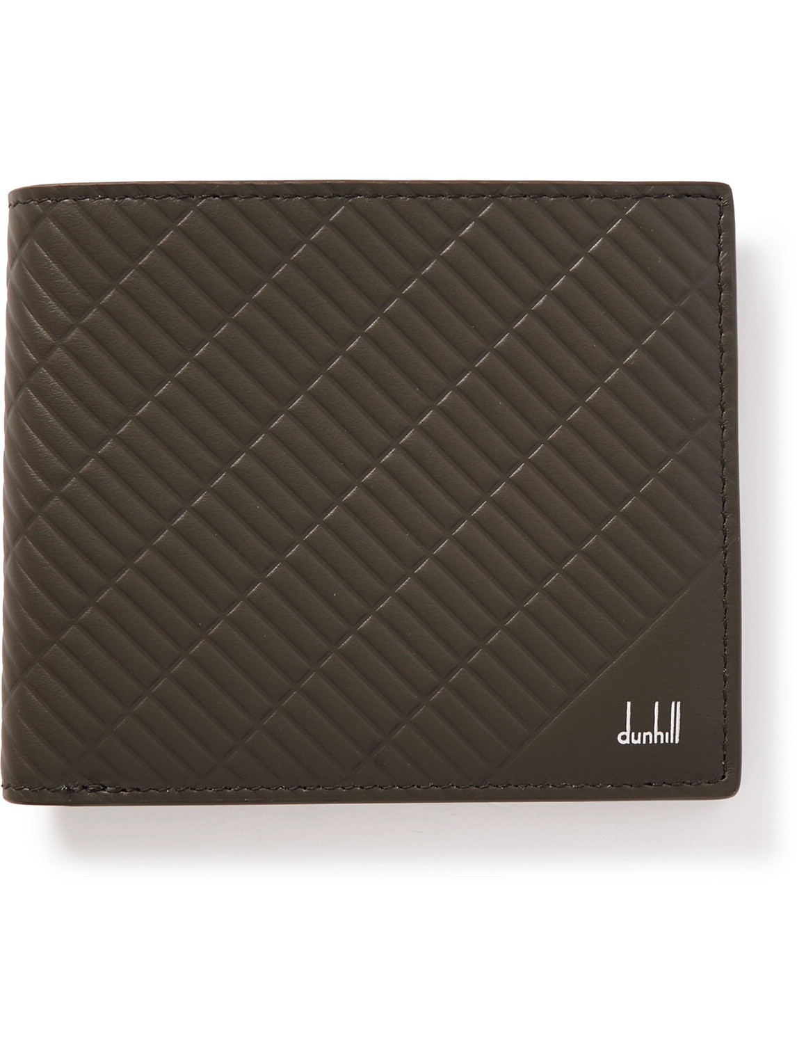 Dunhill Contour Logo-print Embossed Leather Billfold Wallet In Green