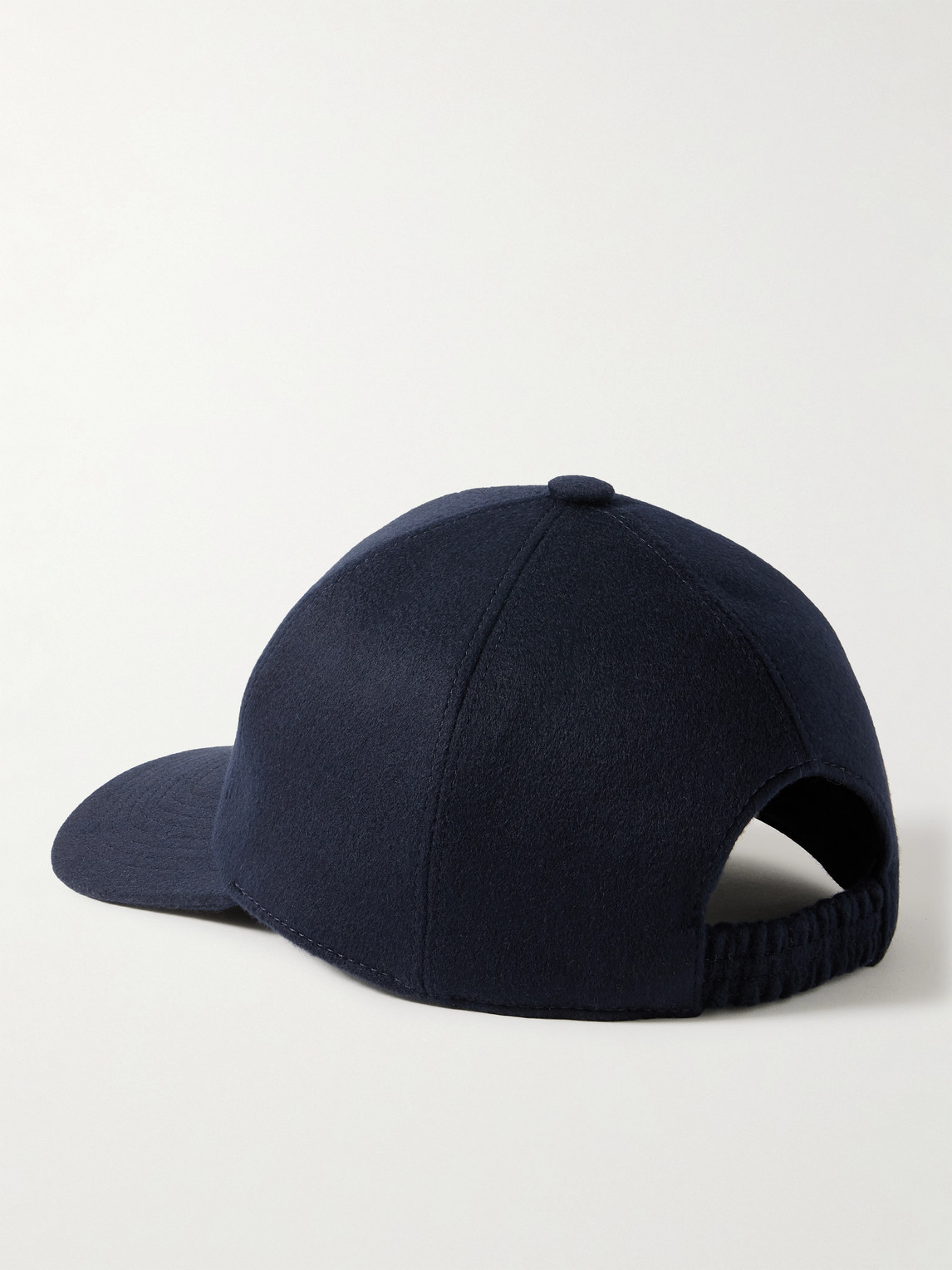 Shop Dunhill Logo-embroidered Cashmere Baseball Cap In Blue