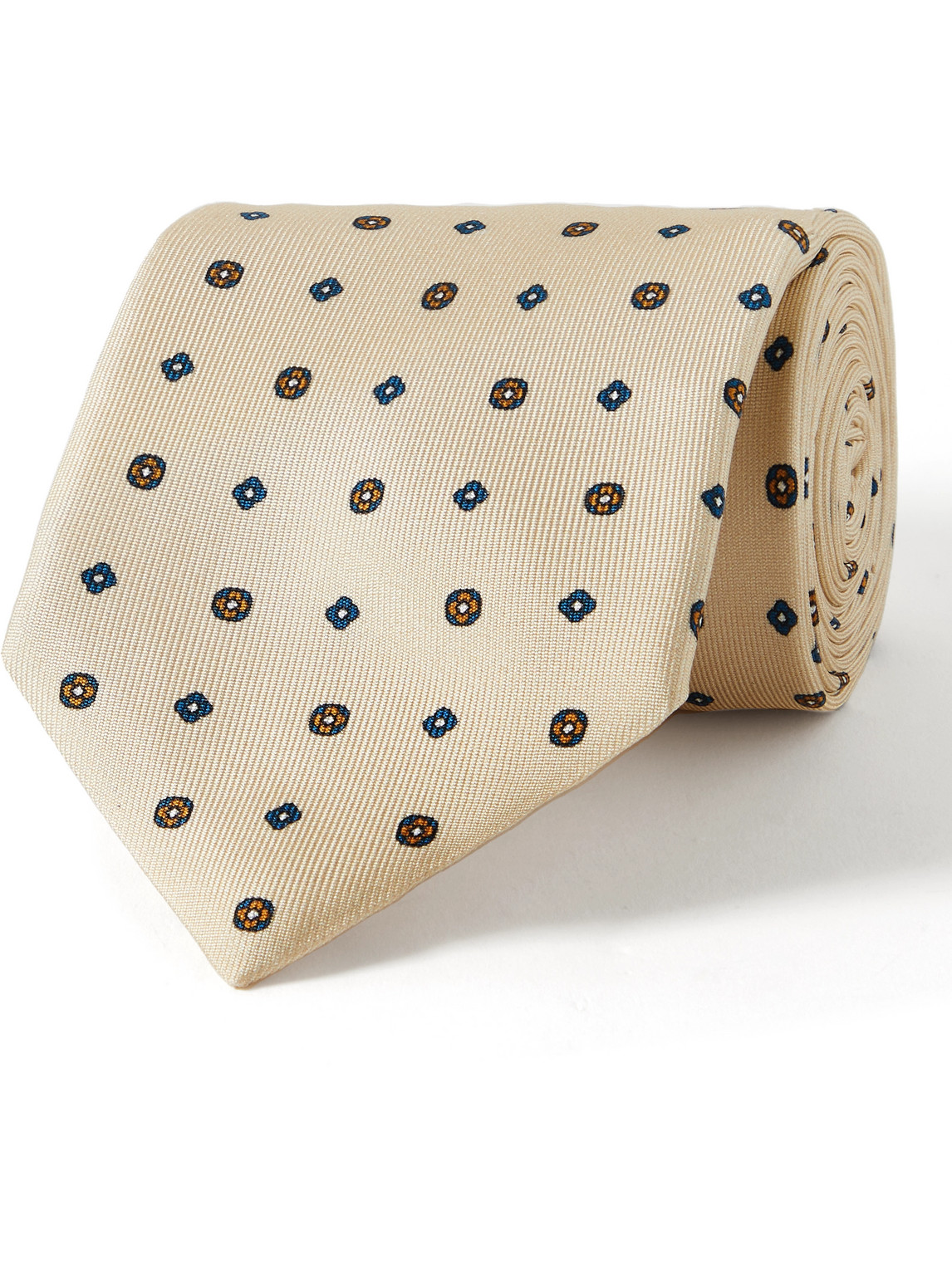 Dunhill 8cm Silk-jacquard Tie In Neutrals